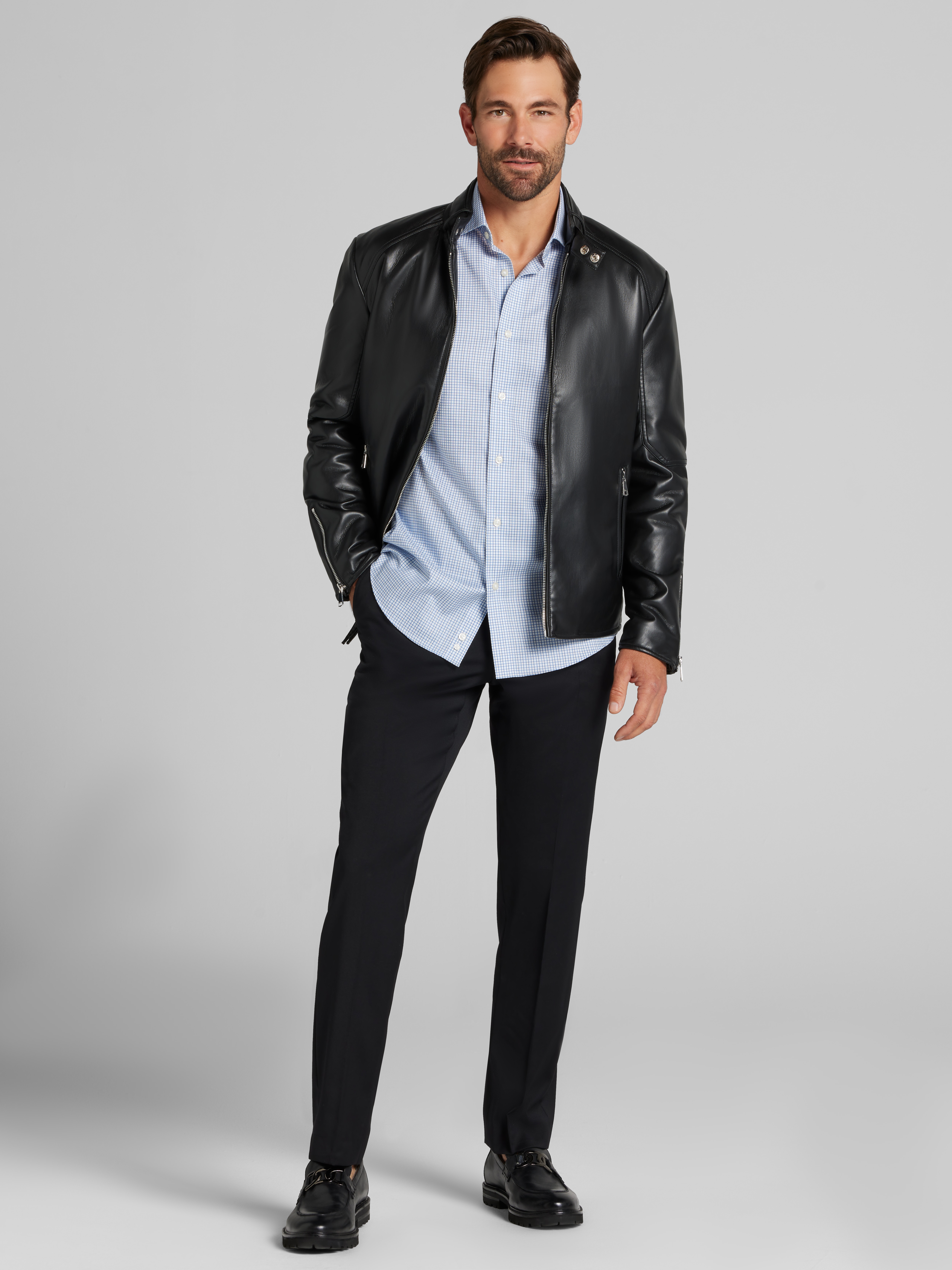 Slim Fit Check Dress Shirt