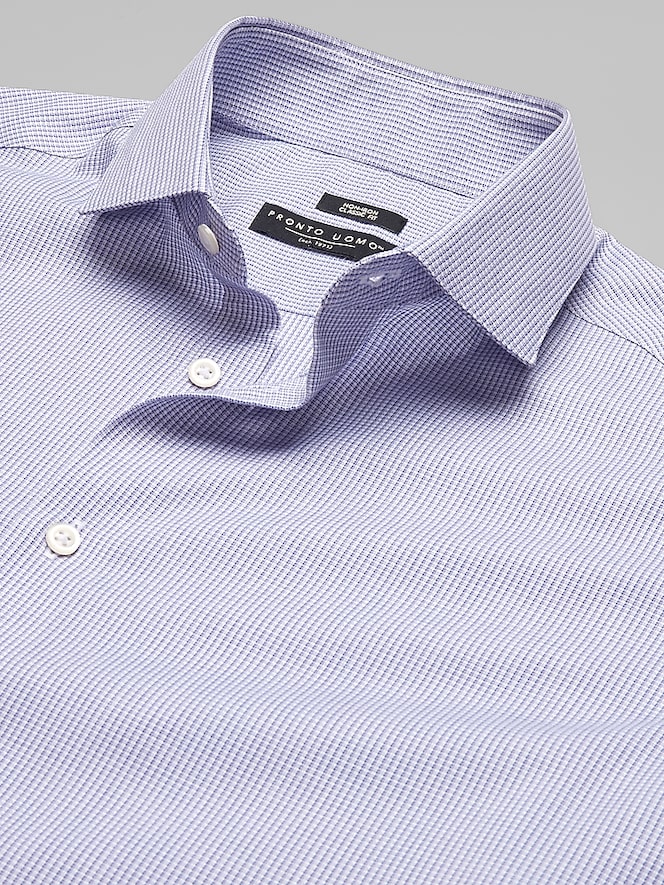 Pronto Uomo Classic Fit Mini Grid Dress Shirt