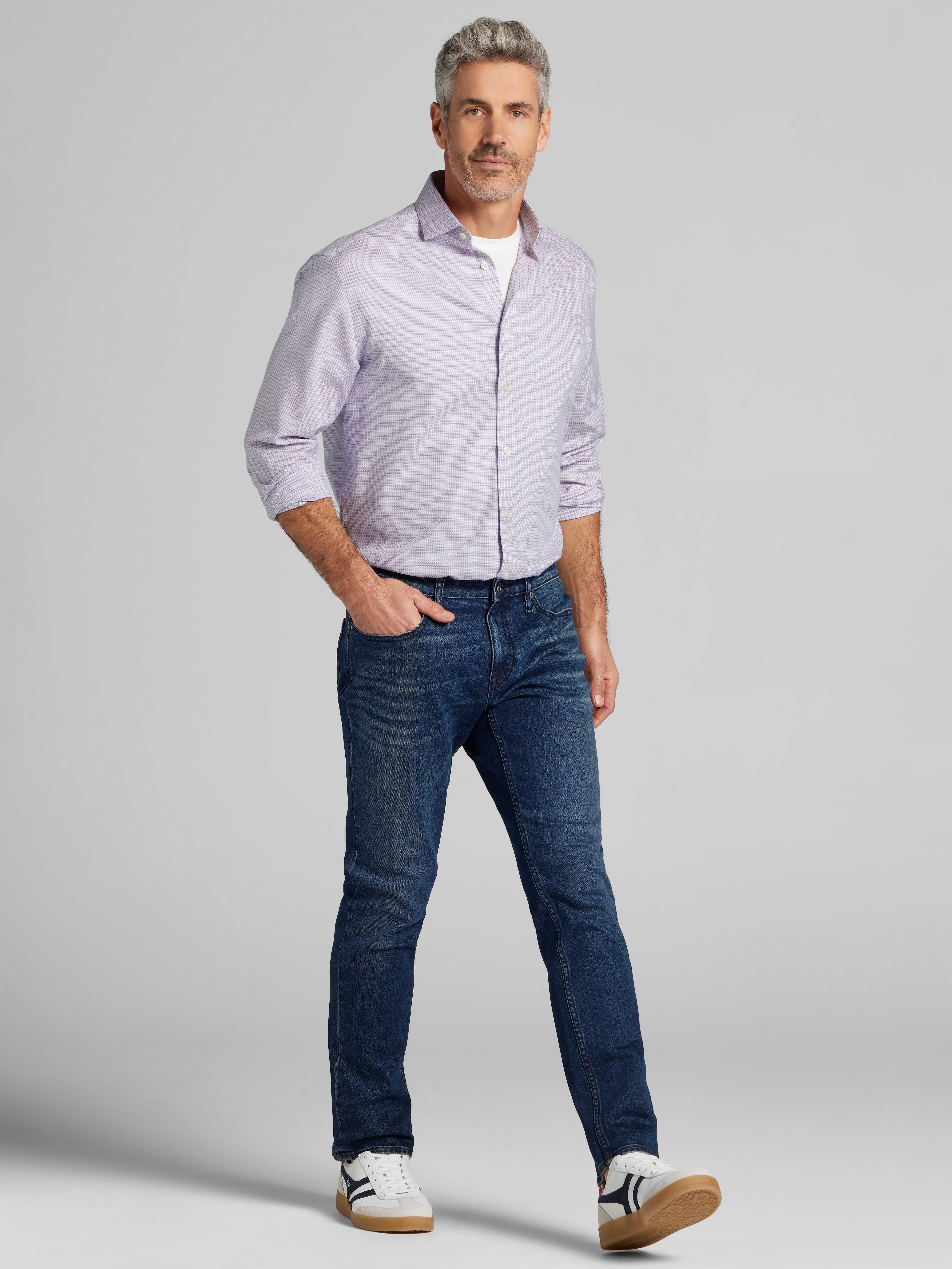 Classic Fit Houndstooth Dress Shirt