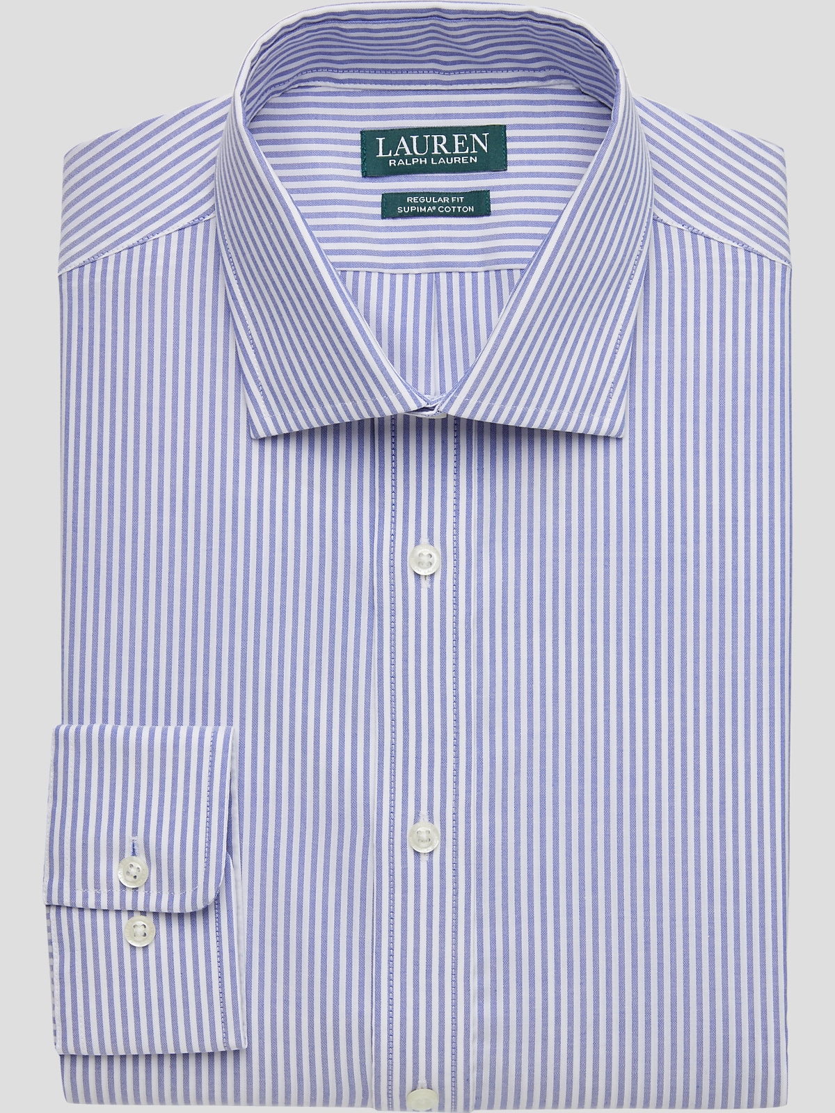 Lauren By Ralph Lauren Stripe Regular Fit Dress Shirt Clearance Dress Shirts Men s Wearhouse