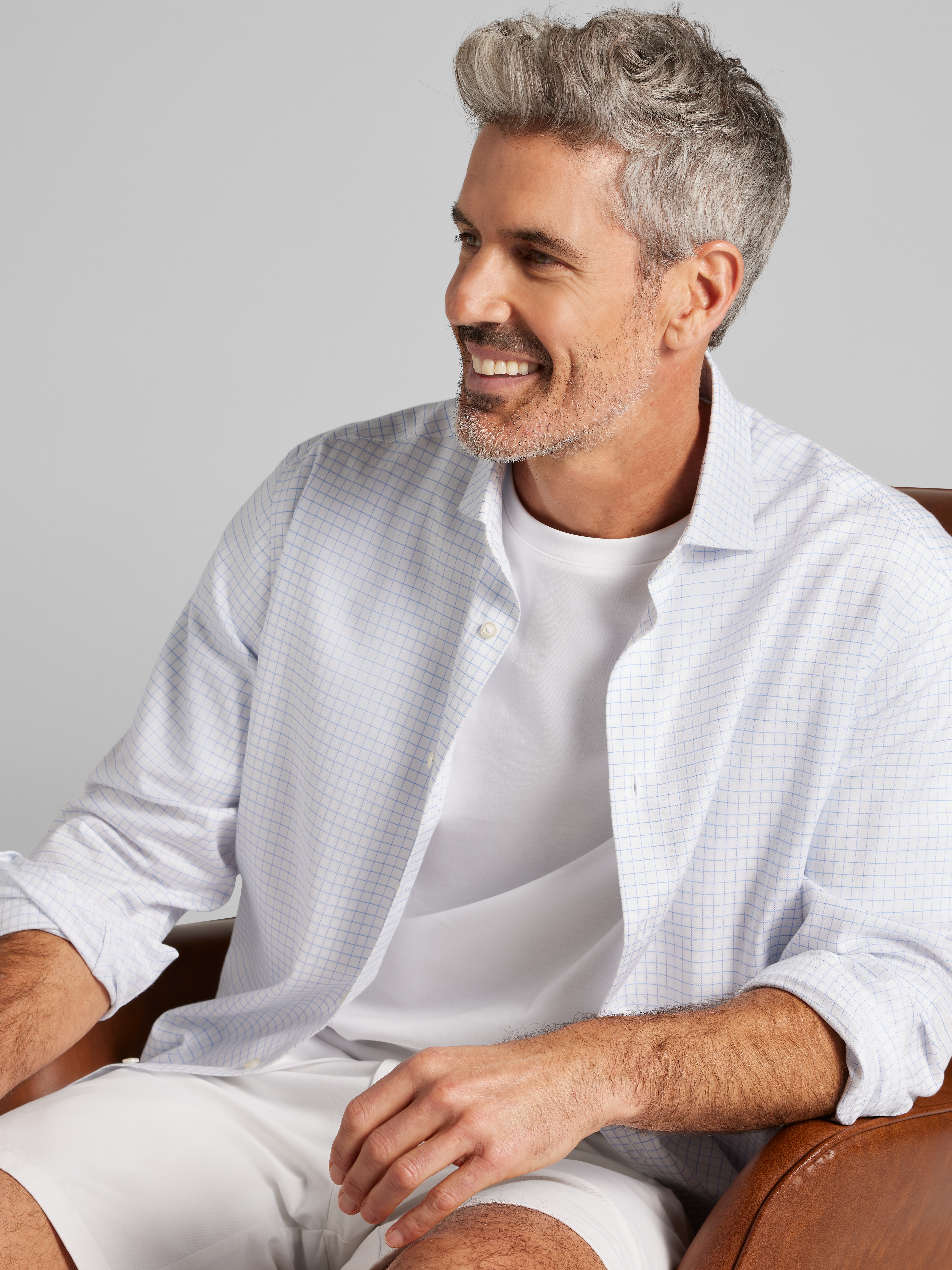 Classic Fit Herringbone Dress Shirt