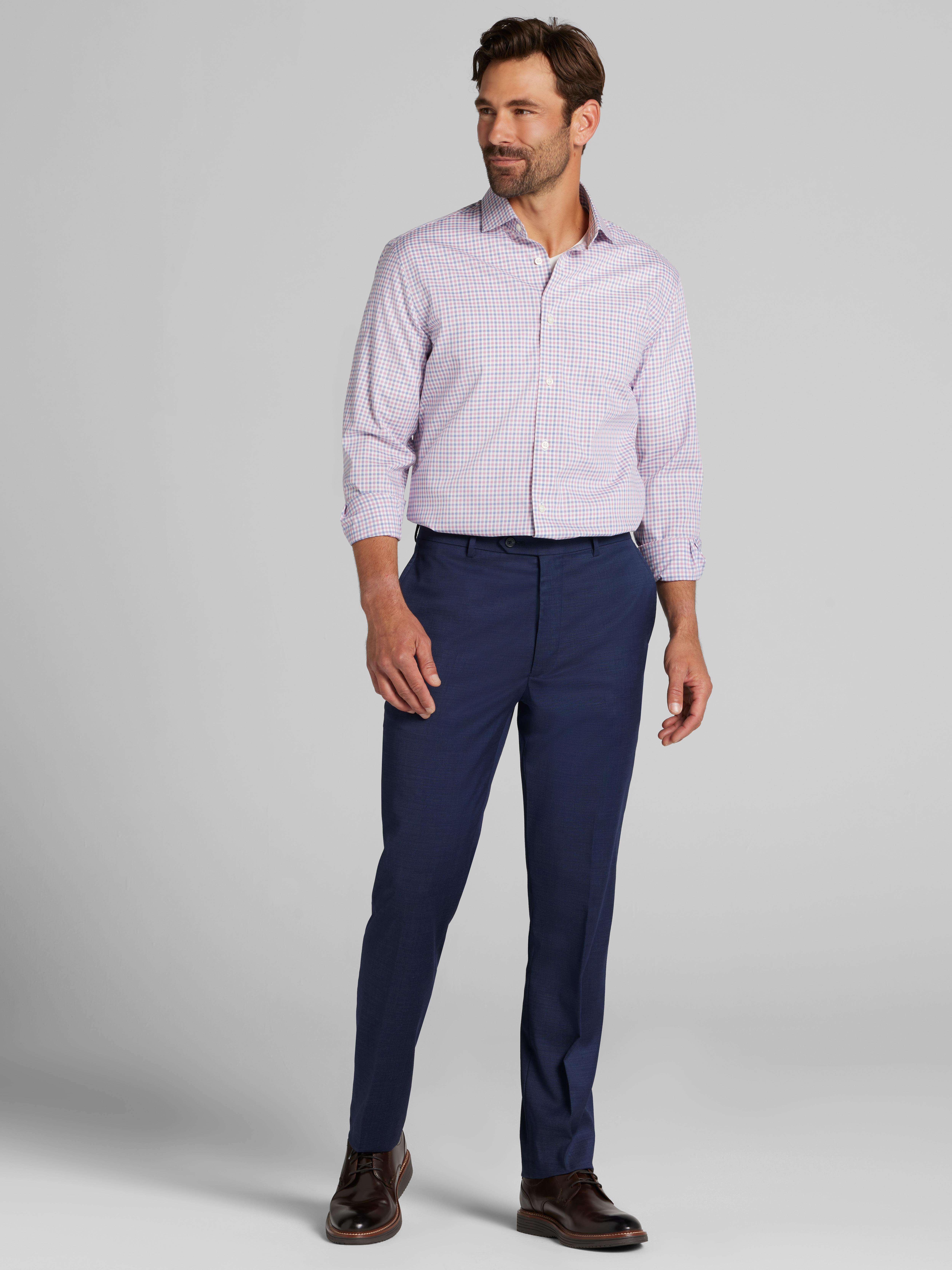 Slim Fit Tattersall Dress Shirt