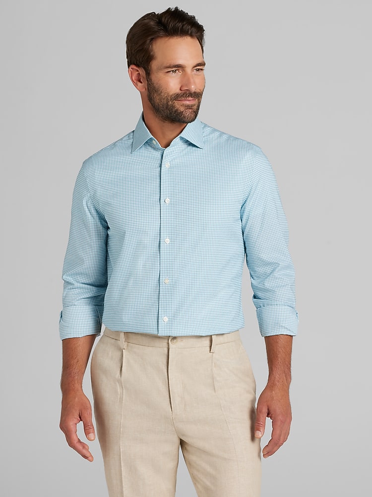 aqua green dress shirt Wrangler Womens Long Sleeve Blue Shirt - 112358060 main image 0