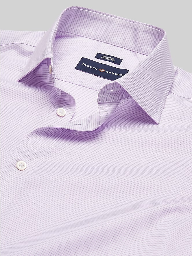 Joseph Abboud Classic Fit 100% Cotton Mini Grid Dress Shirt