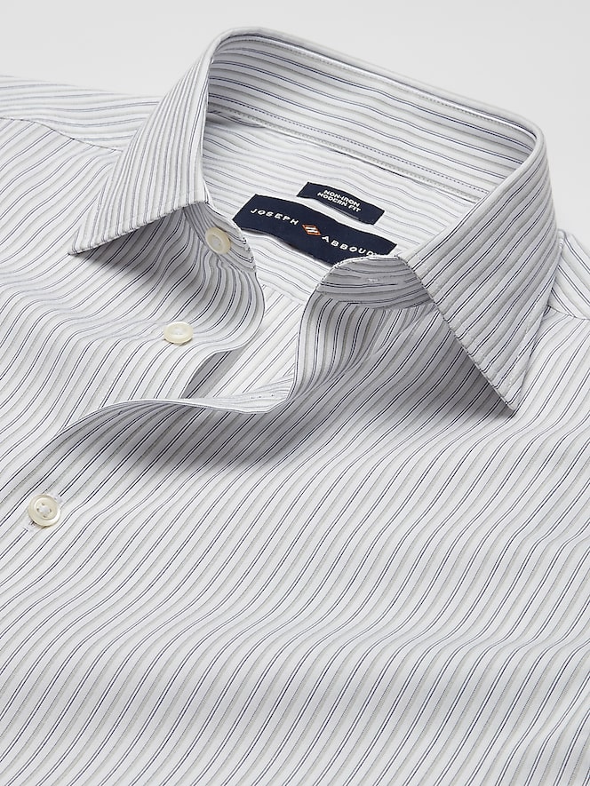Joseph Abboud Modern Fit 100% Cotton Stripe Dress Shirt