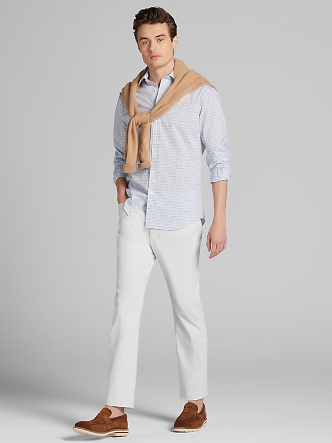 Wilke-Rodriguez Slim Fit Offset Plaid Dress Shirt