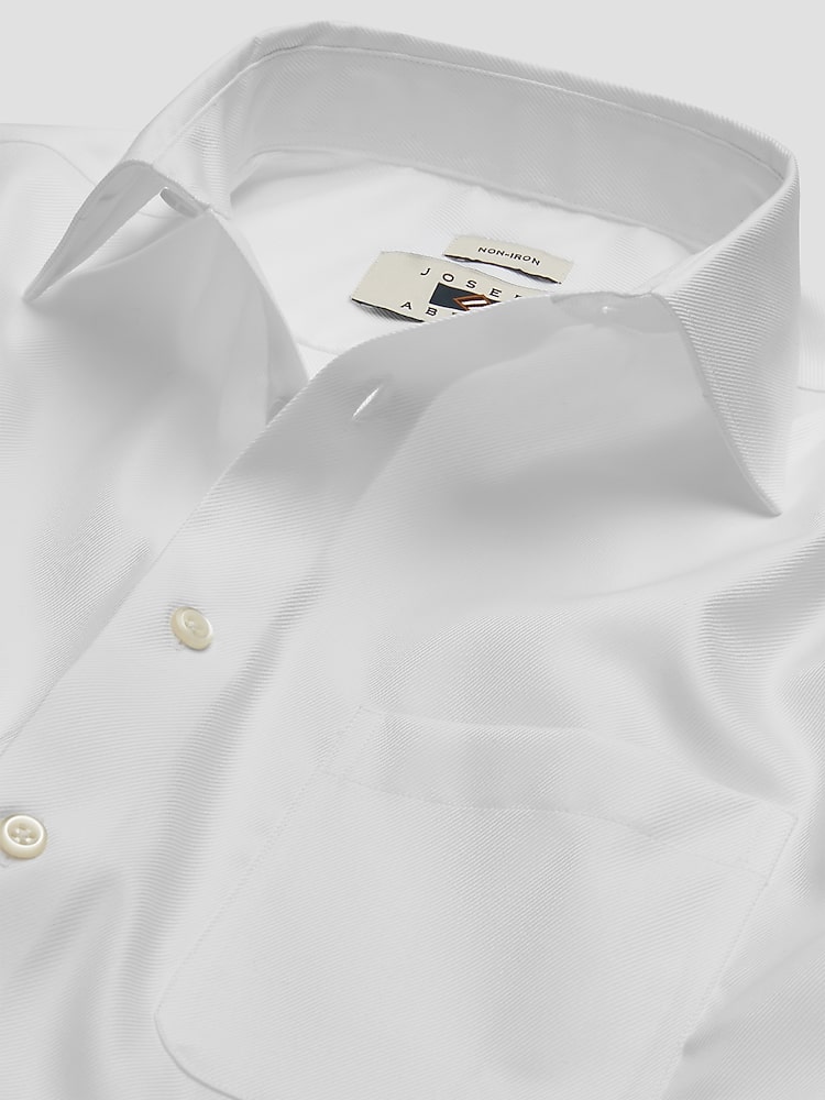 Joseph Abboud Modern Fit Solid Dress Shirt, White | Men's Wearhouse