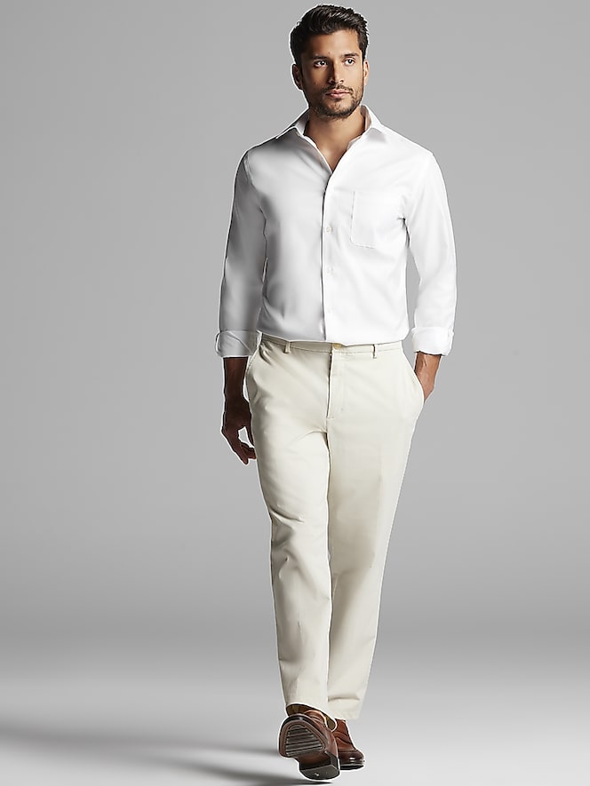 Joseph Abboud Modern Fit Wrinkle-Resistant 100% Cotton Dress Shirt