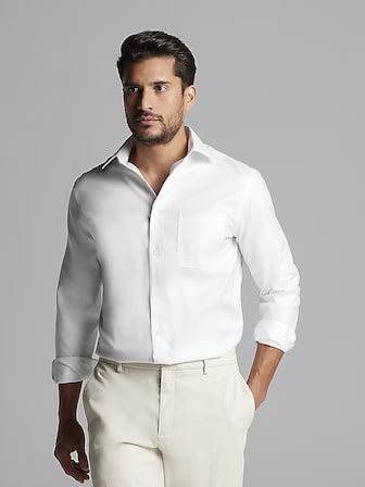 Men's wearhouse white dress shirt on sale