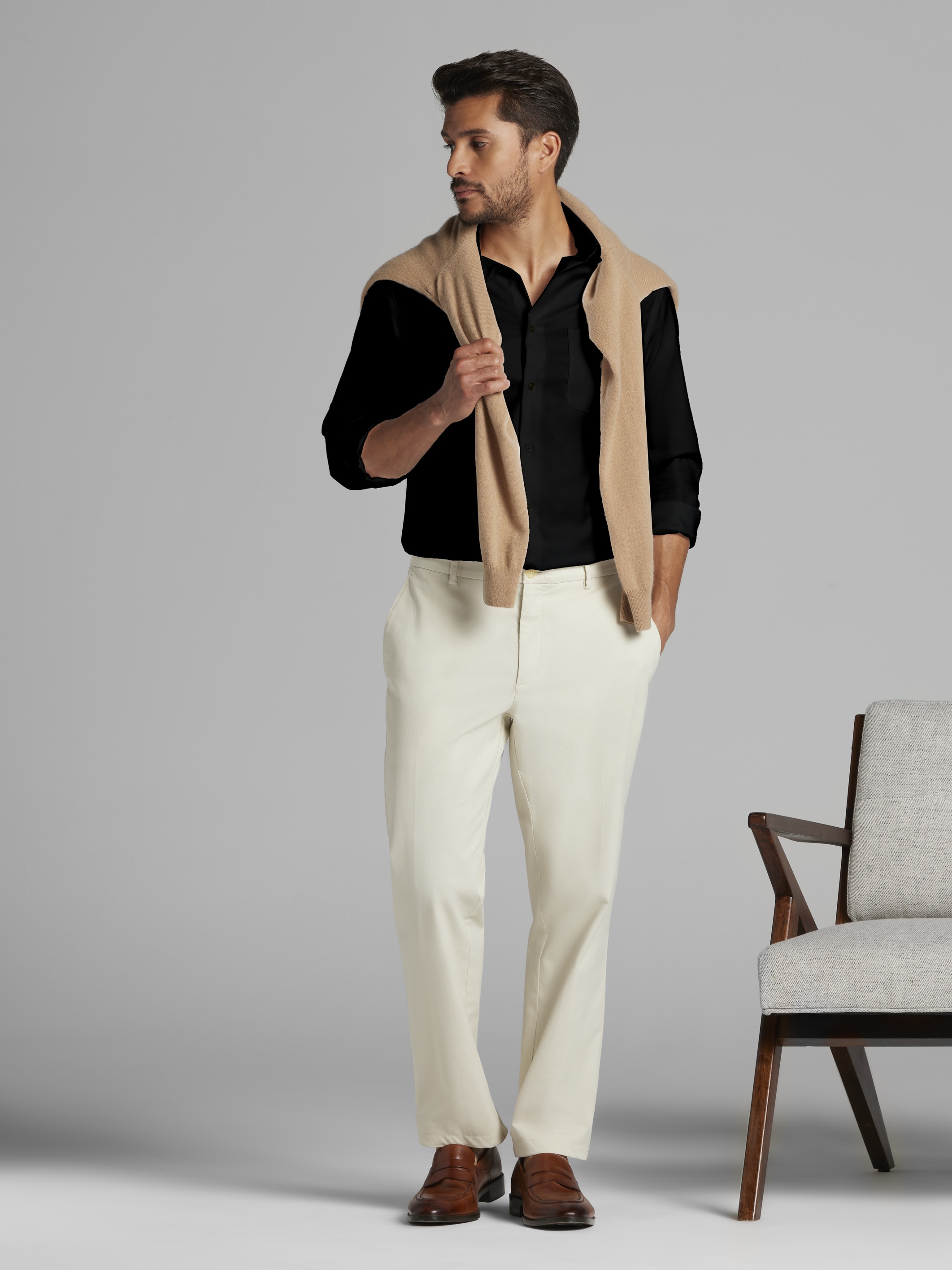 Modern Fit Wrinkle-Resistant 100% Cotton Dress Shirt