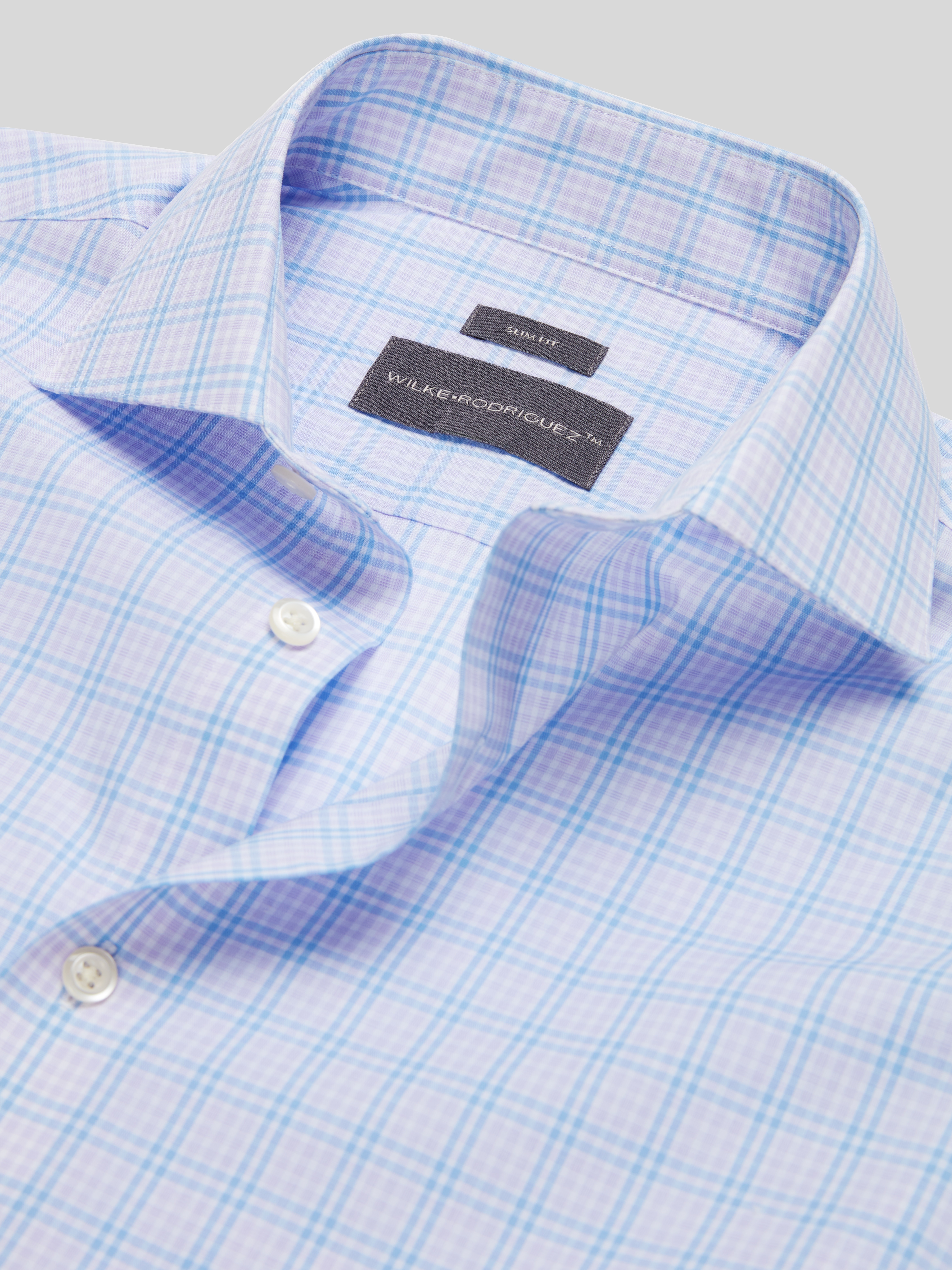 Slim Fit Tattersall Plaid Dress Shirt