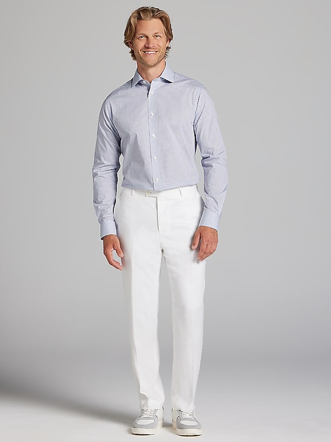 Wilke-Rodriguez Slim Fit Mini Grid Dress Shirt