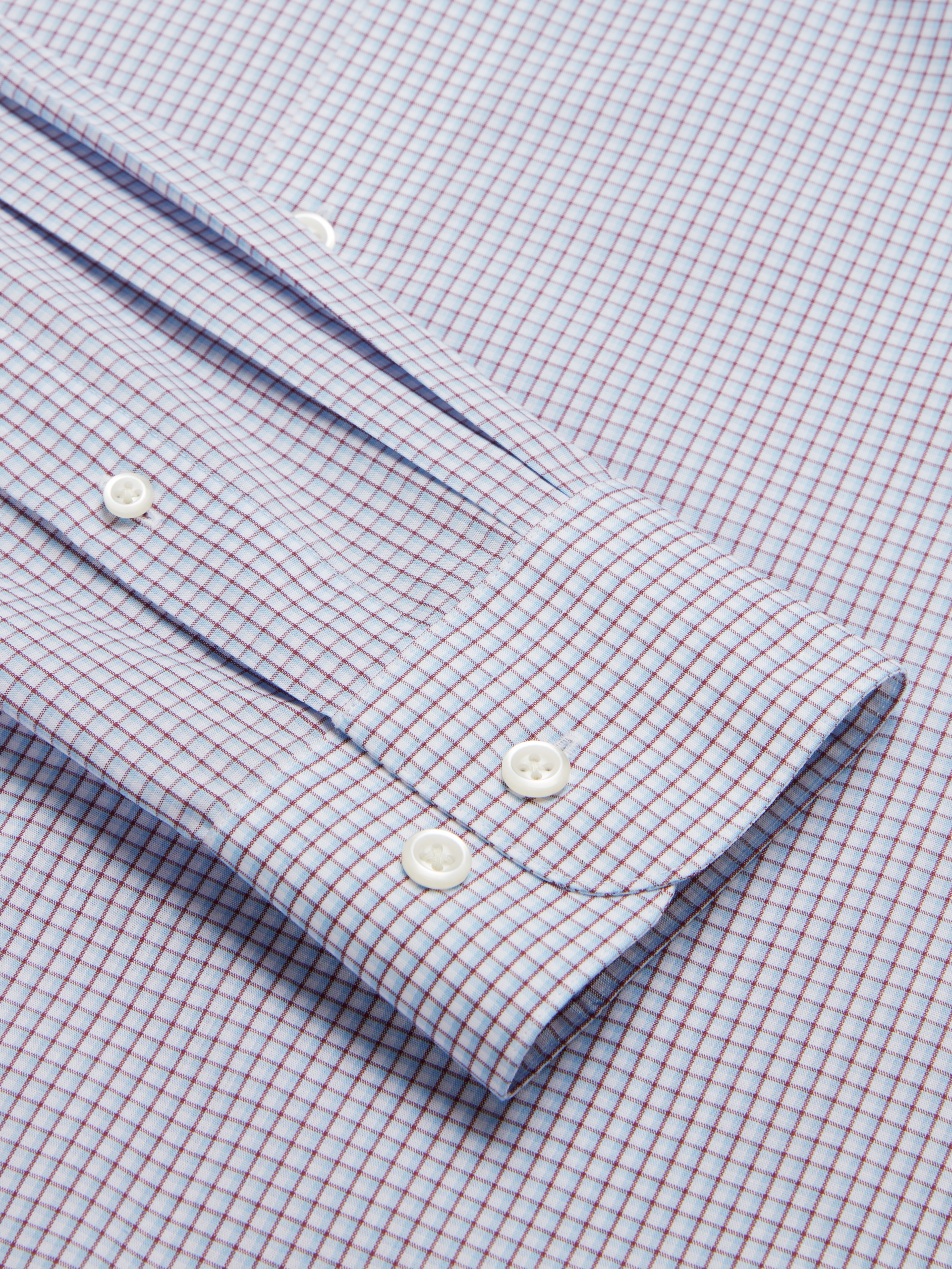 Slim Fit Mini Grid Dress Shirt