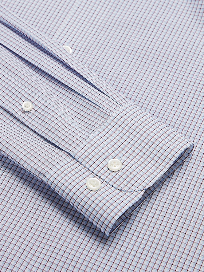 Wilke-Rodriguez Slim Fit Mini Grid Dress Shirt