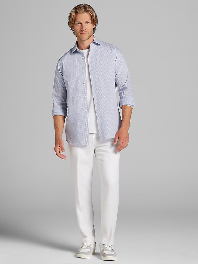 Wilke-Rodriguez Slim Fit Mini Grid Dress Shirt