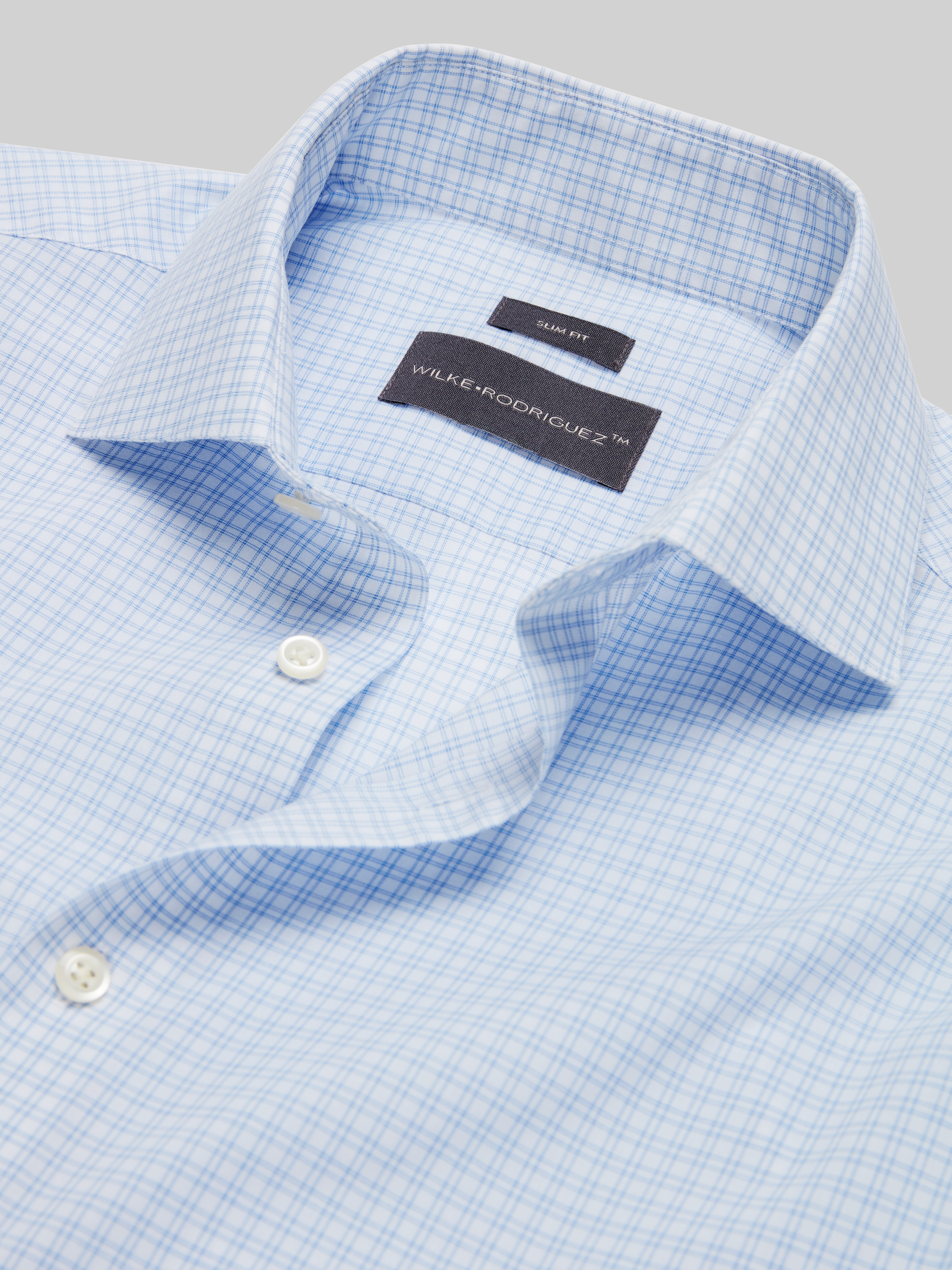 Slim Fit Plaid Dress Shirt