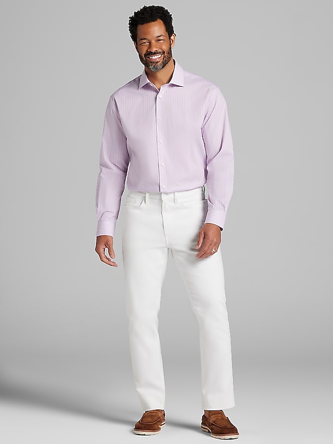 Wilke-Rodriguez Classic Fit Multi-Stripe Dress Shirt