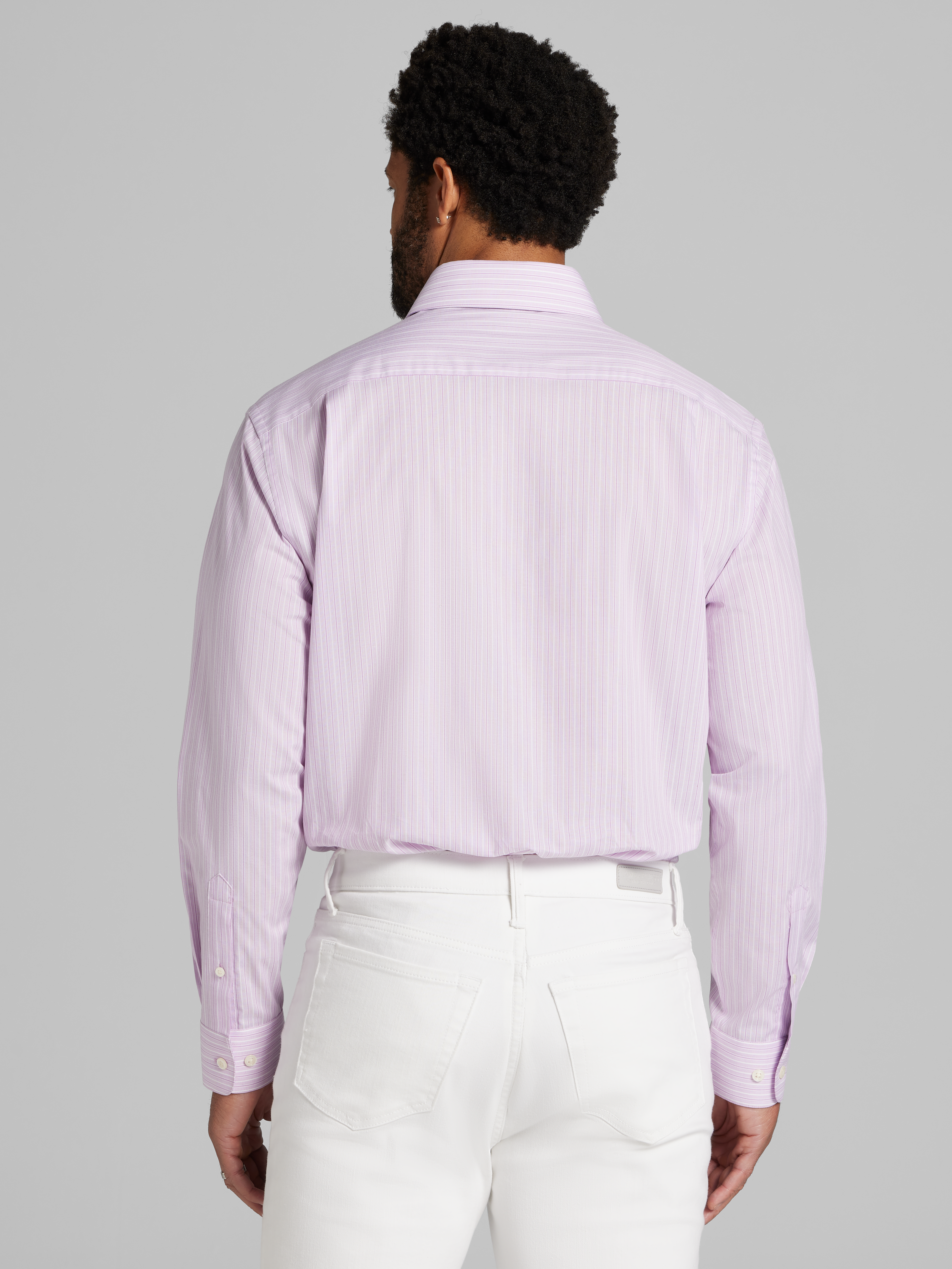 Classic Fit Multi-Stripe Dress Shirt