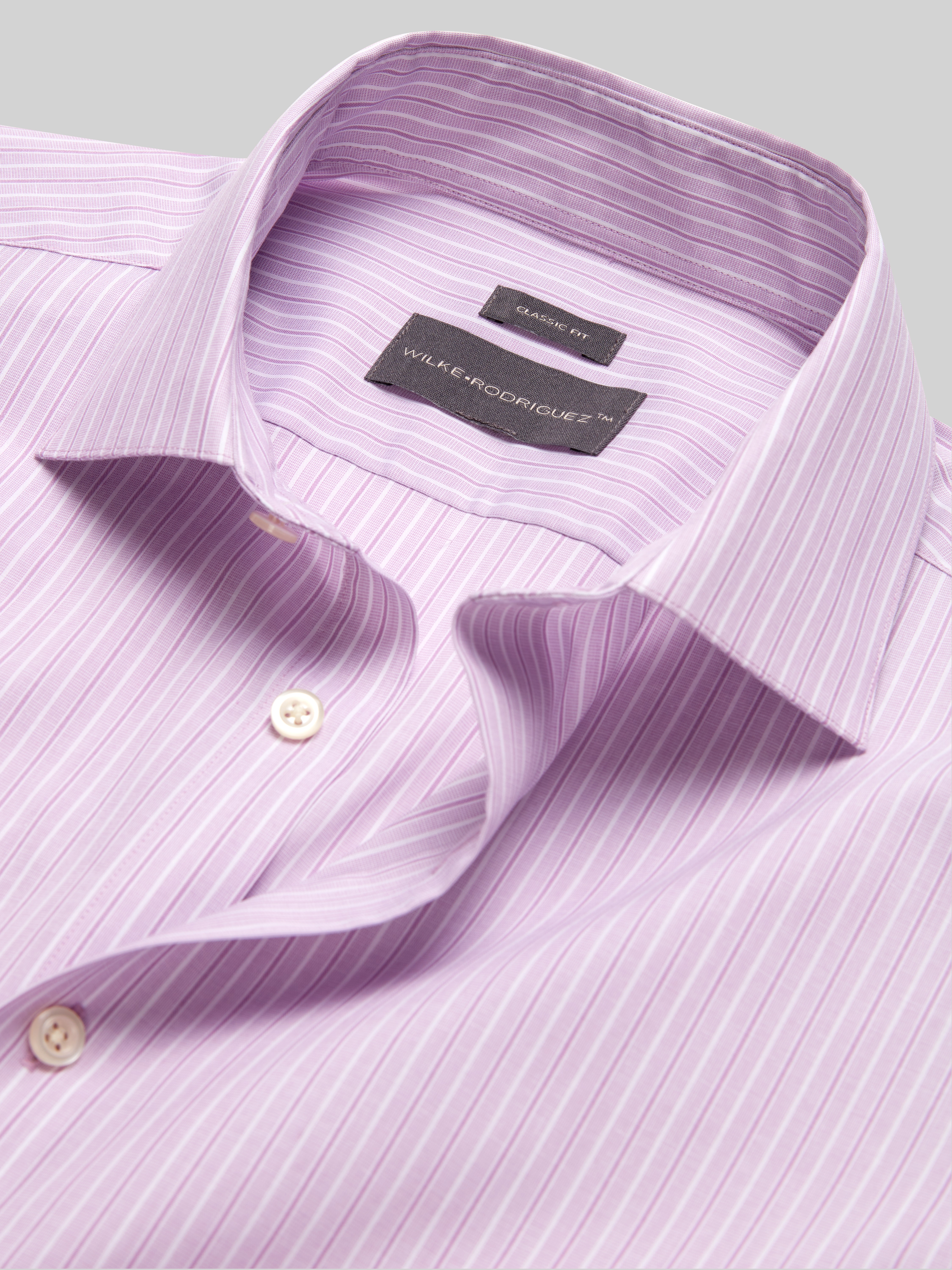 Classic Fit Multi-Stripe Dress Shirt