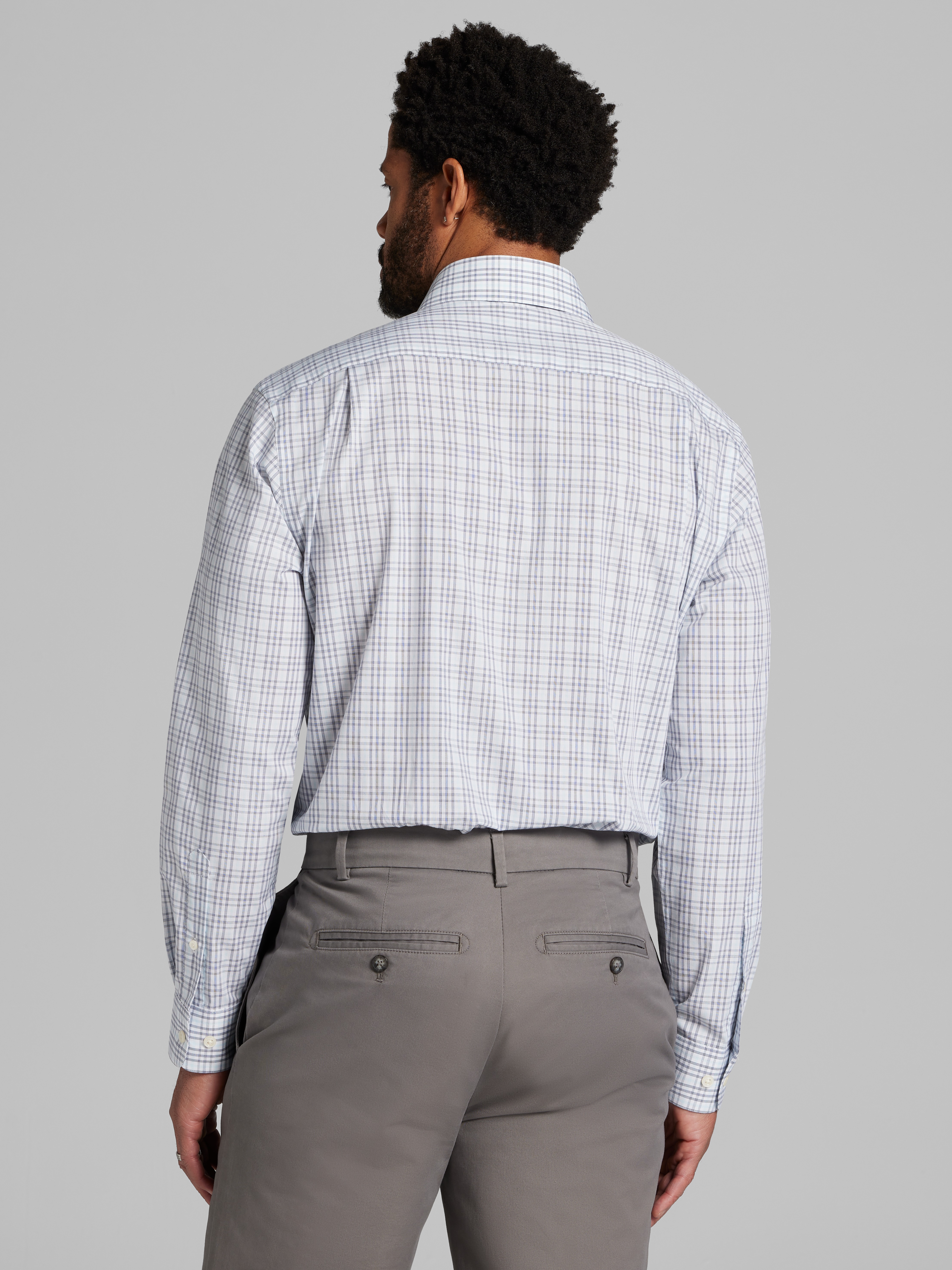 Classic Fit Tattersall Plaid Dress Shirt