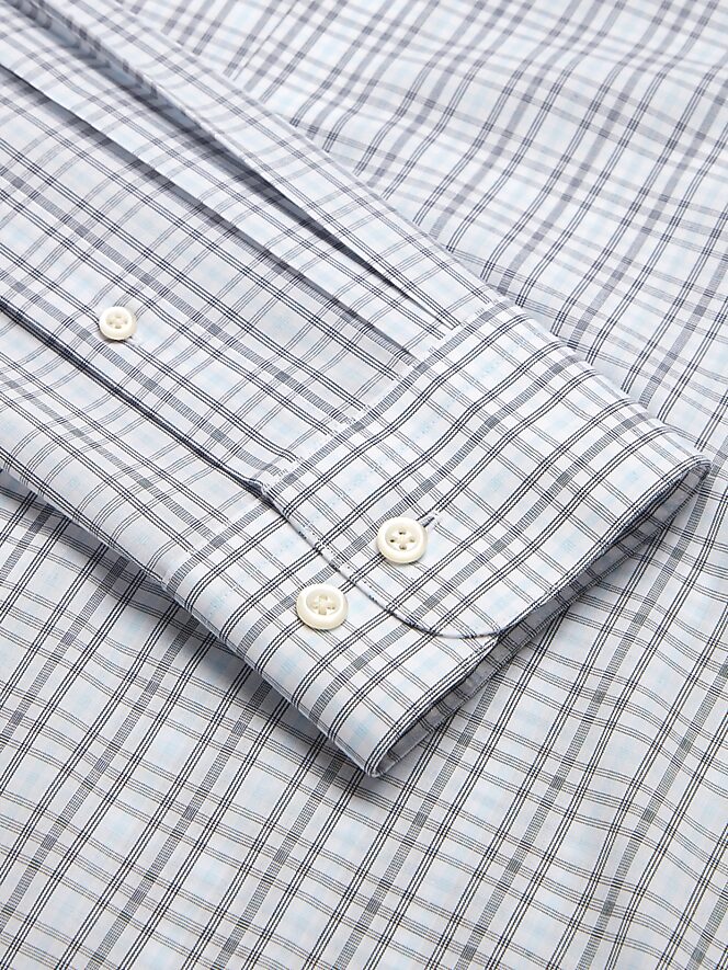 Wilke-Rodriguez Classic Fit Tattersall Plaid Dress Shirt