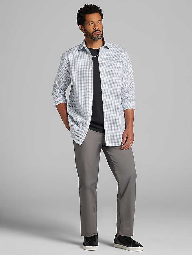 Wilke-Rodriguez Classic Fit Tattersall Plaid Dress Shirt