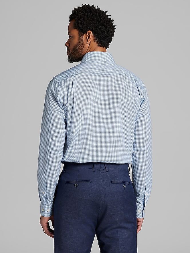 Wilke-Rodriguez Modern Fit Mini Grid Dress Shirt