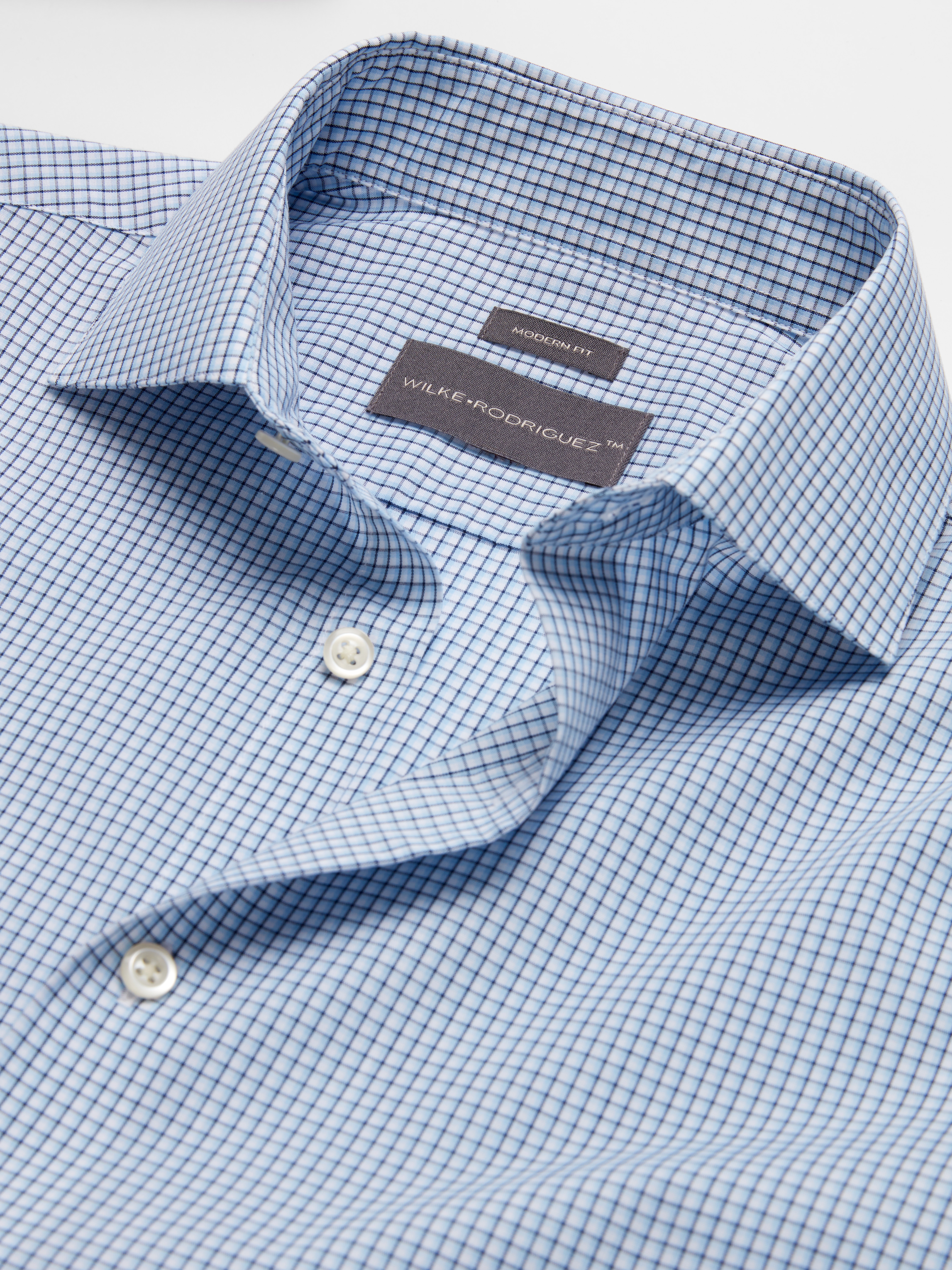 Modern Fit Mini Grid Dress Shirt