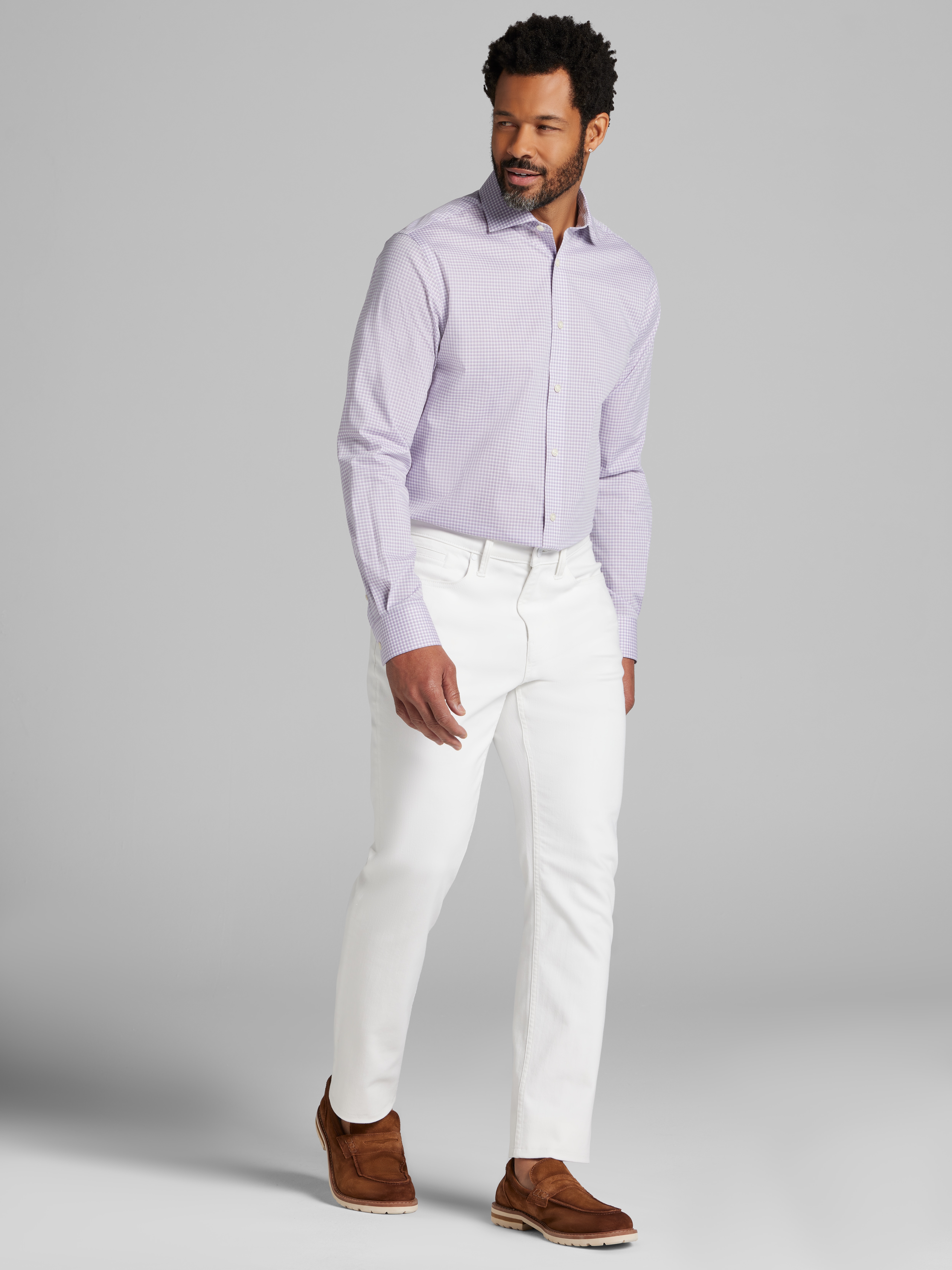 Modern Fit Check Dress Shirt