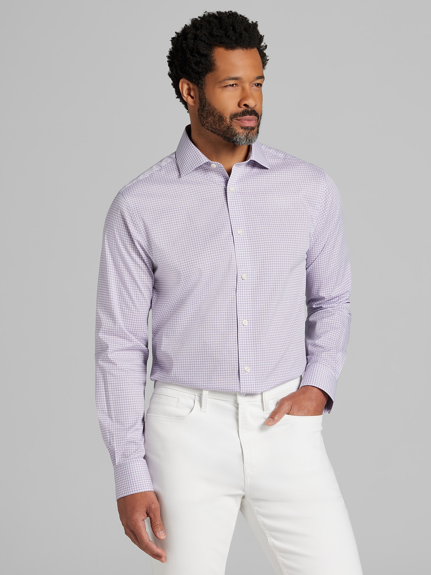 Wilke-Rodriguez Modern Fit Check Dress Shirt