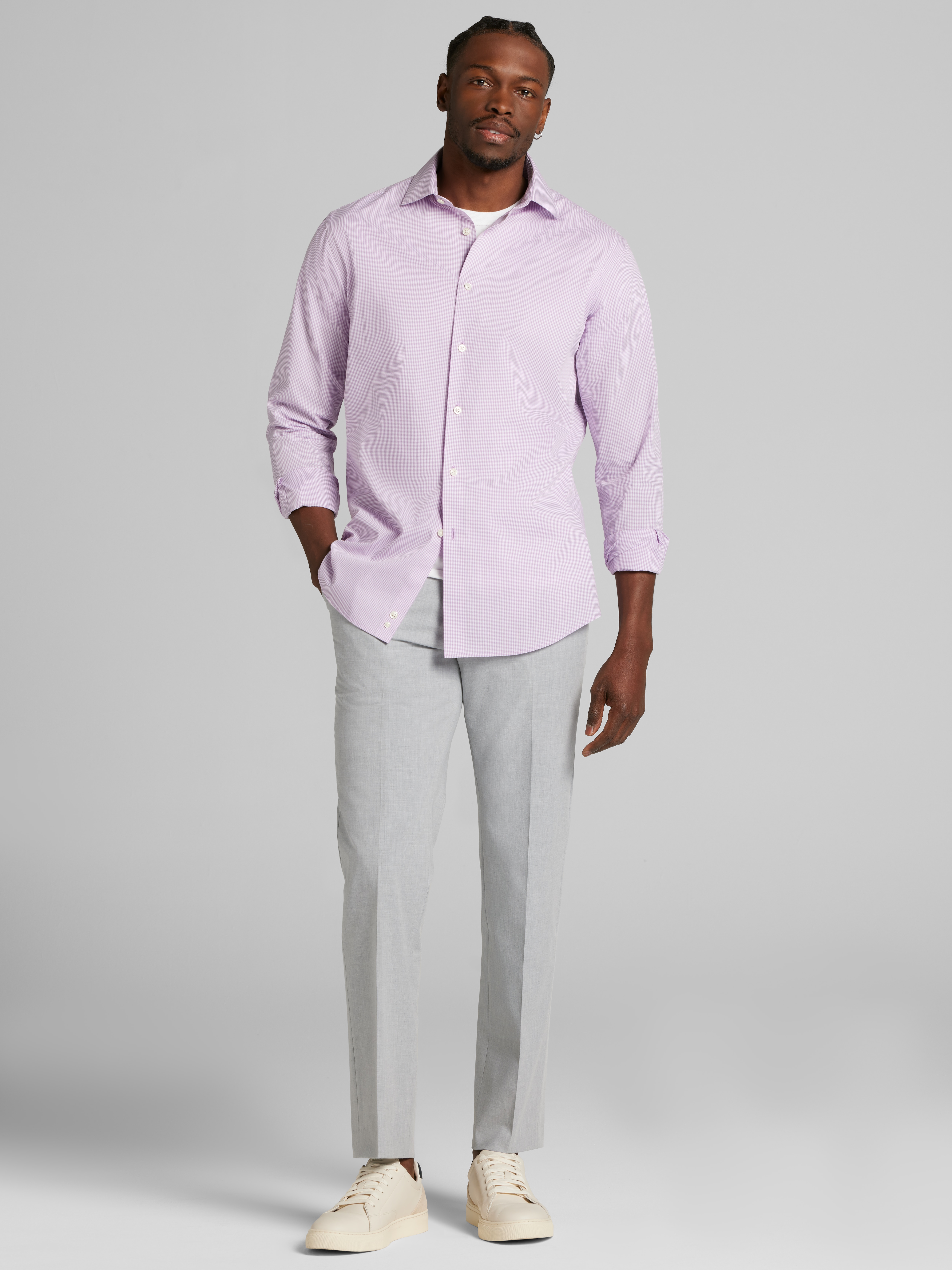 Modern Fit Gingham Dress Shirt