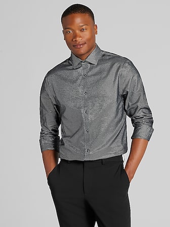Big & Tall Men's Black Dress Shirts