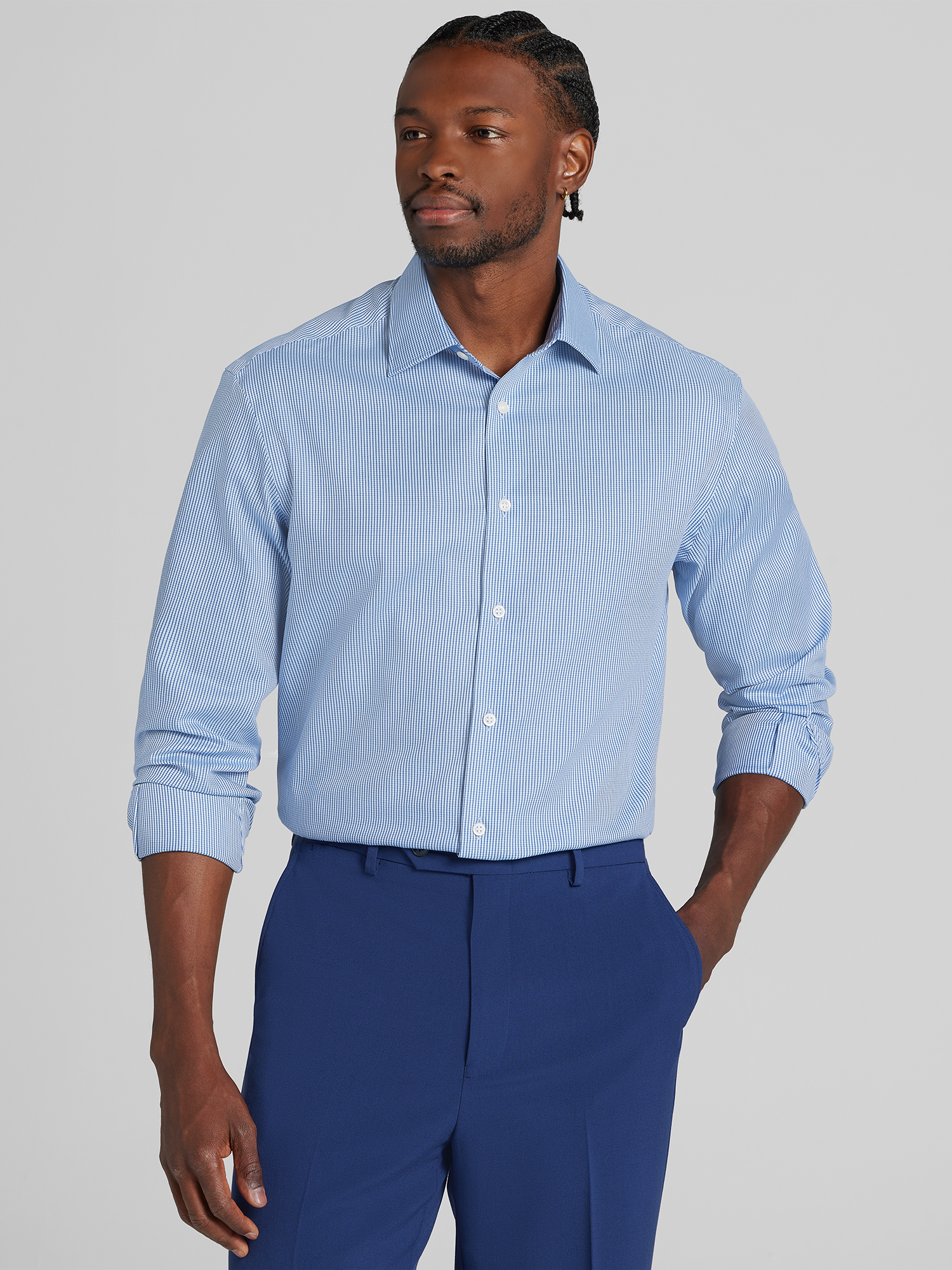 Joseph Abboud Classic Fit Dress Shirt, Blue | Men's Wearhouse