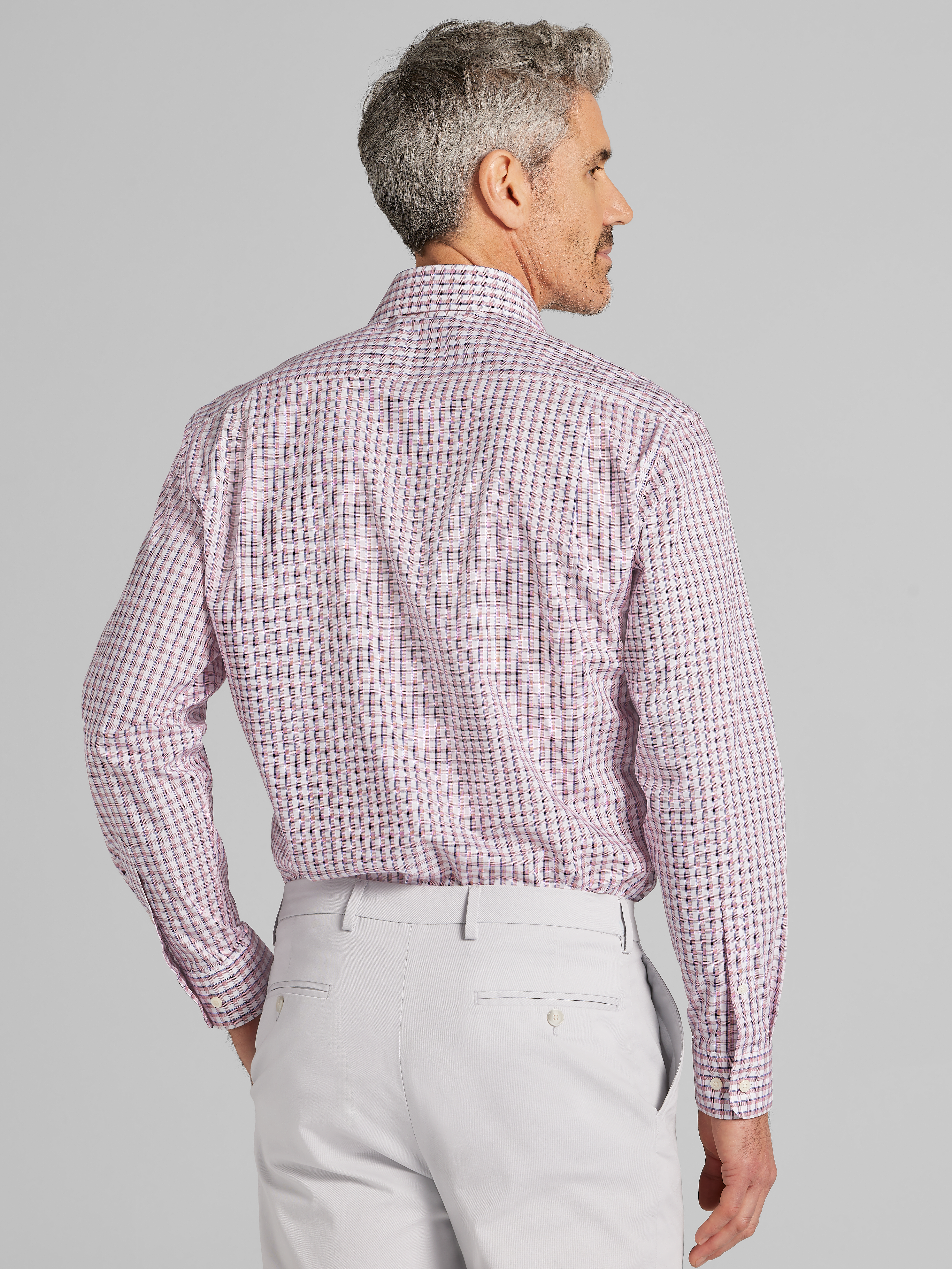 Classic Fit Plaid Dress Shirt