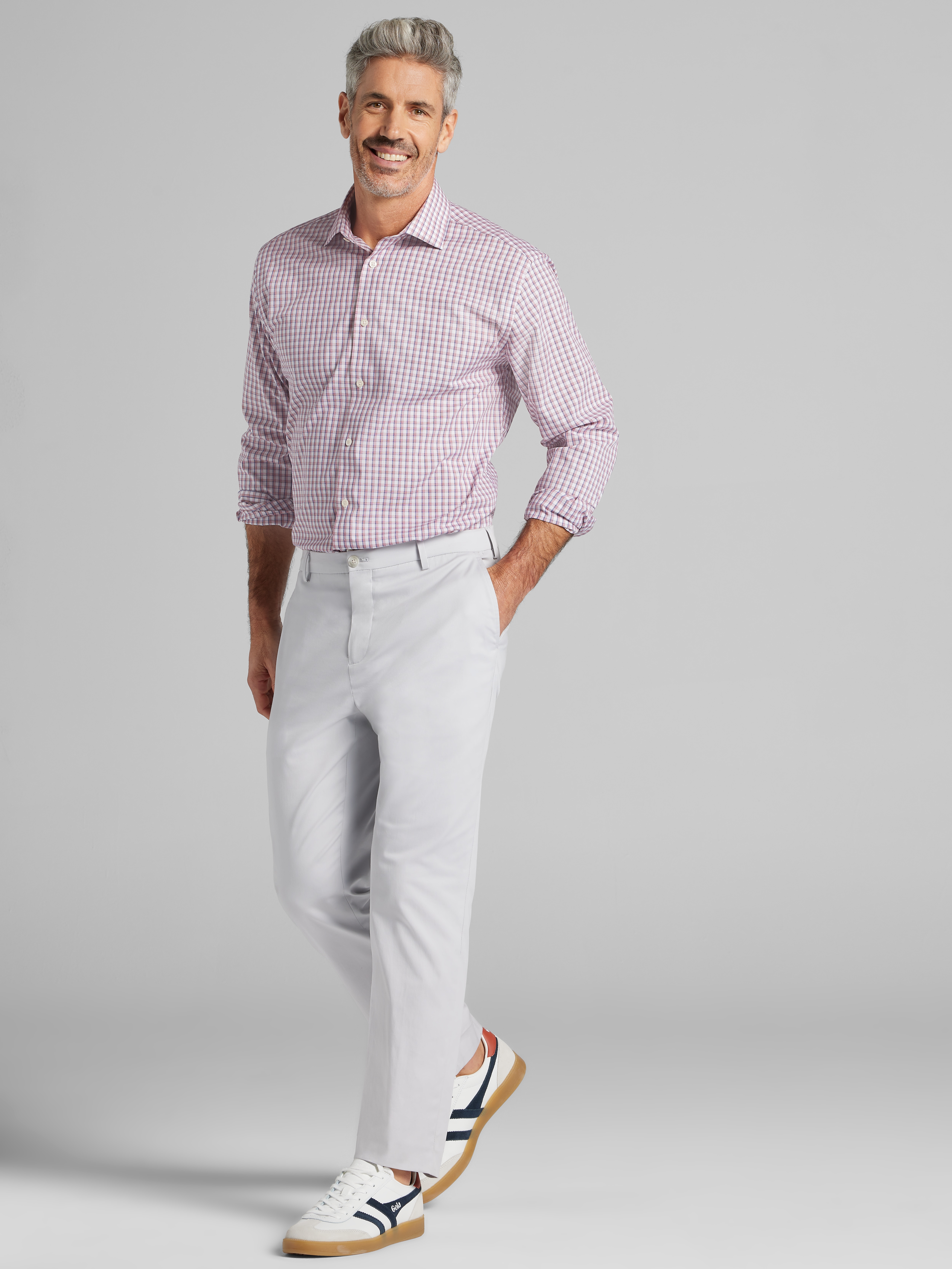 Classic Fit Plaid Dress Shirt