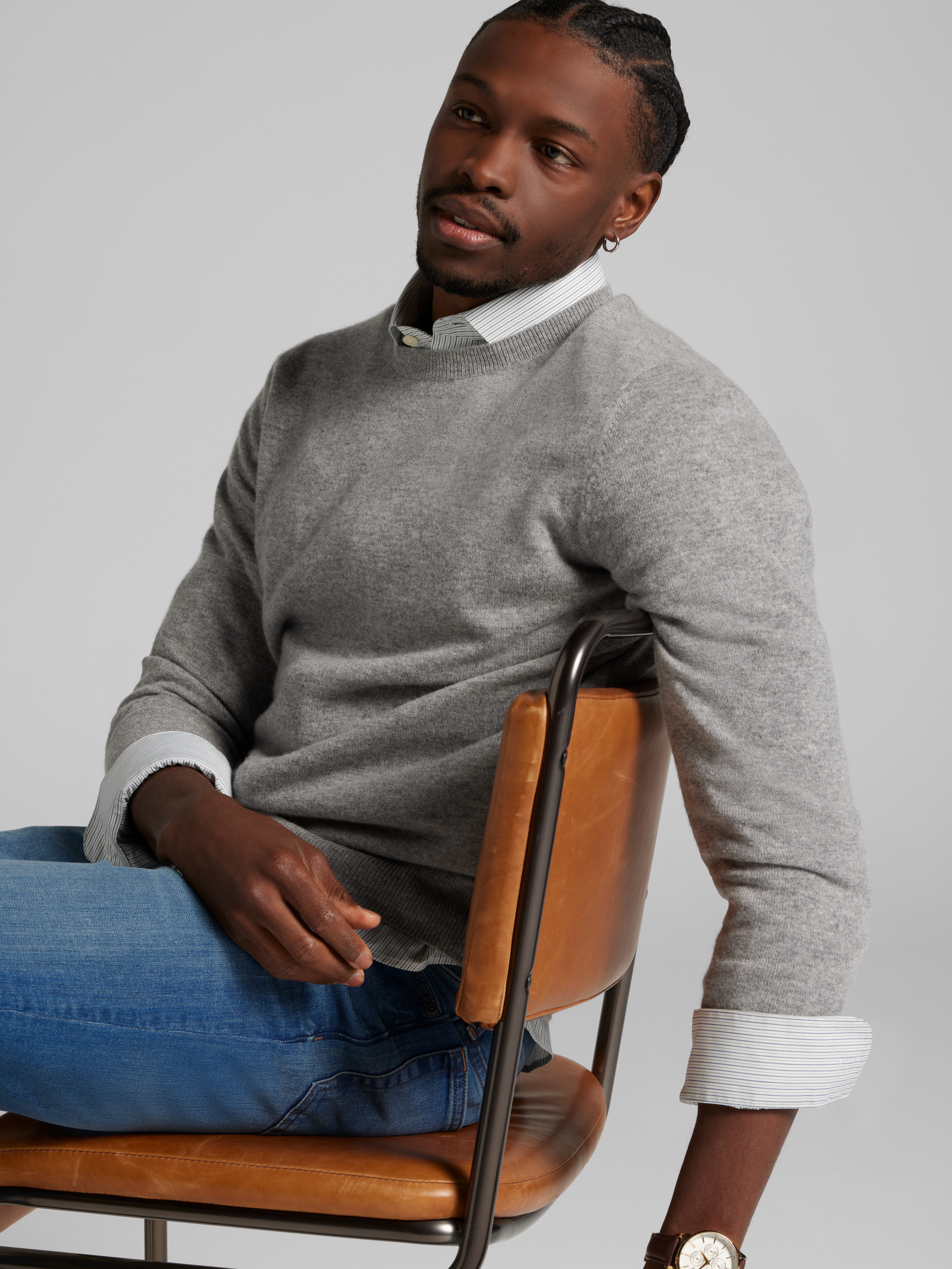 Classic Fit Fine Line Stripe Dress Shirt