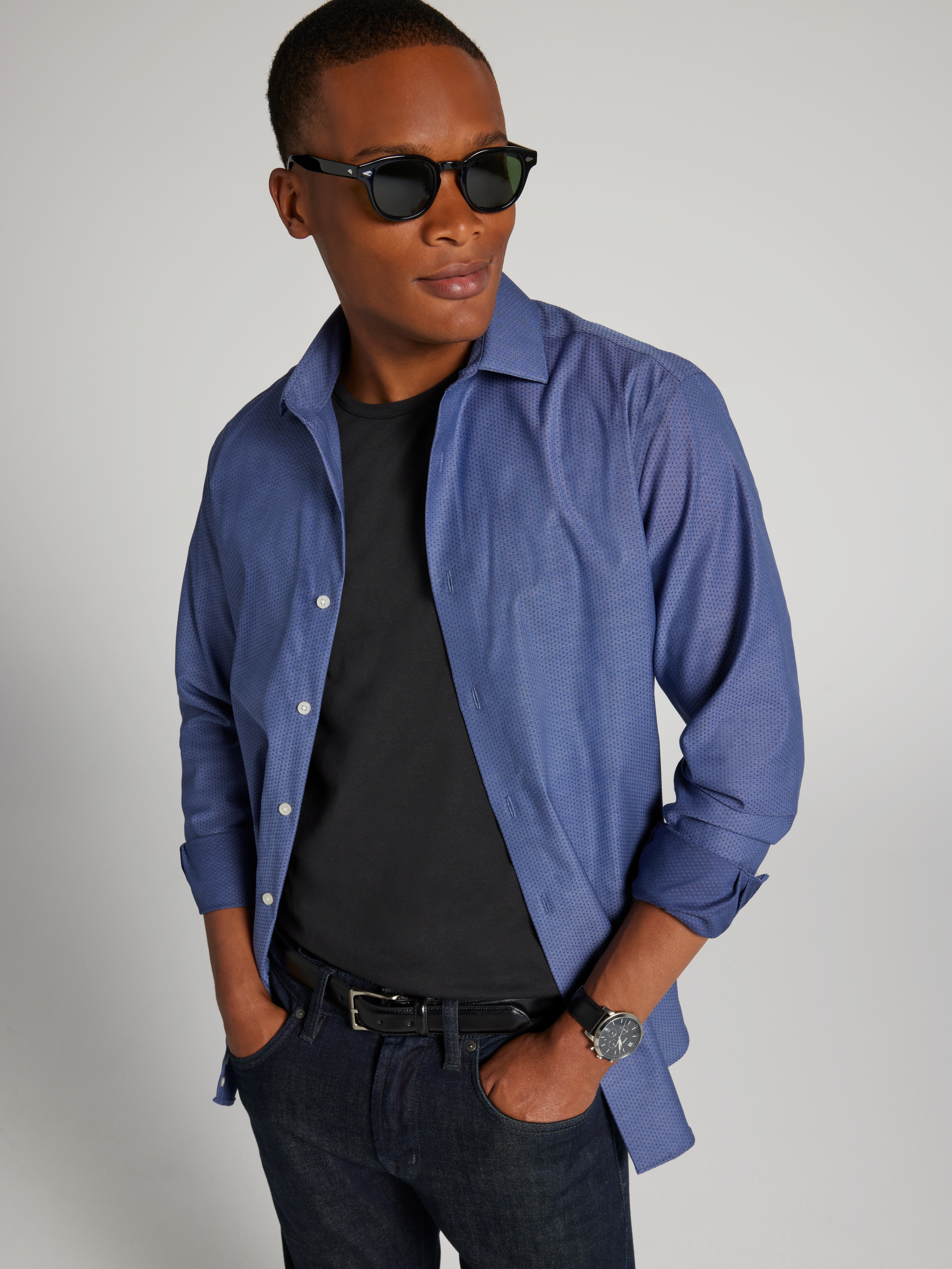 Slim Fit Ultra Performance Stretch Dot Dress Shirt