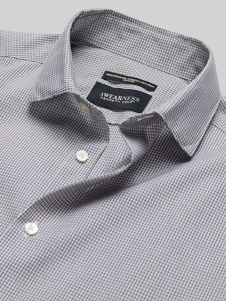 mens grey dress shirt Men's Casual Long Sleeve Dress Shirt main image 1