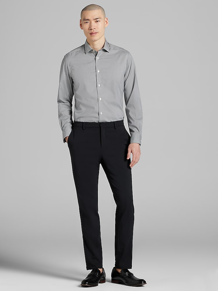 Awearness Kenneth Cole Slim Fit Check Dress Shirt, Grey - Gray | Men's  Wearhouse