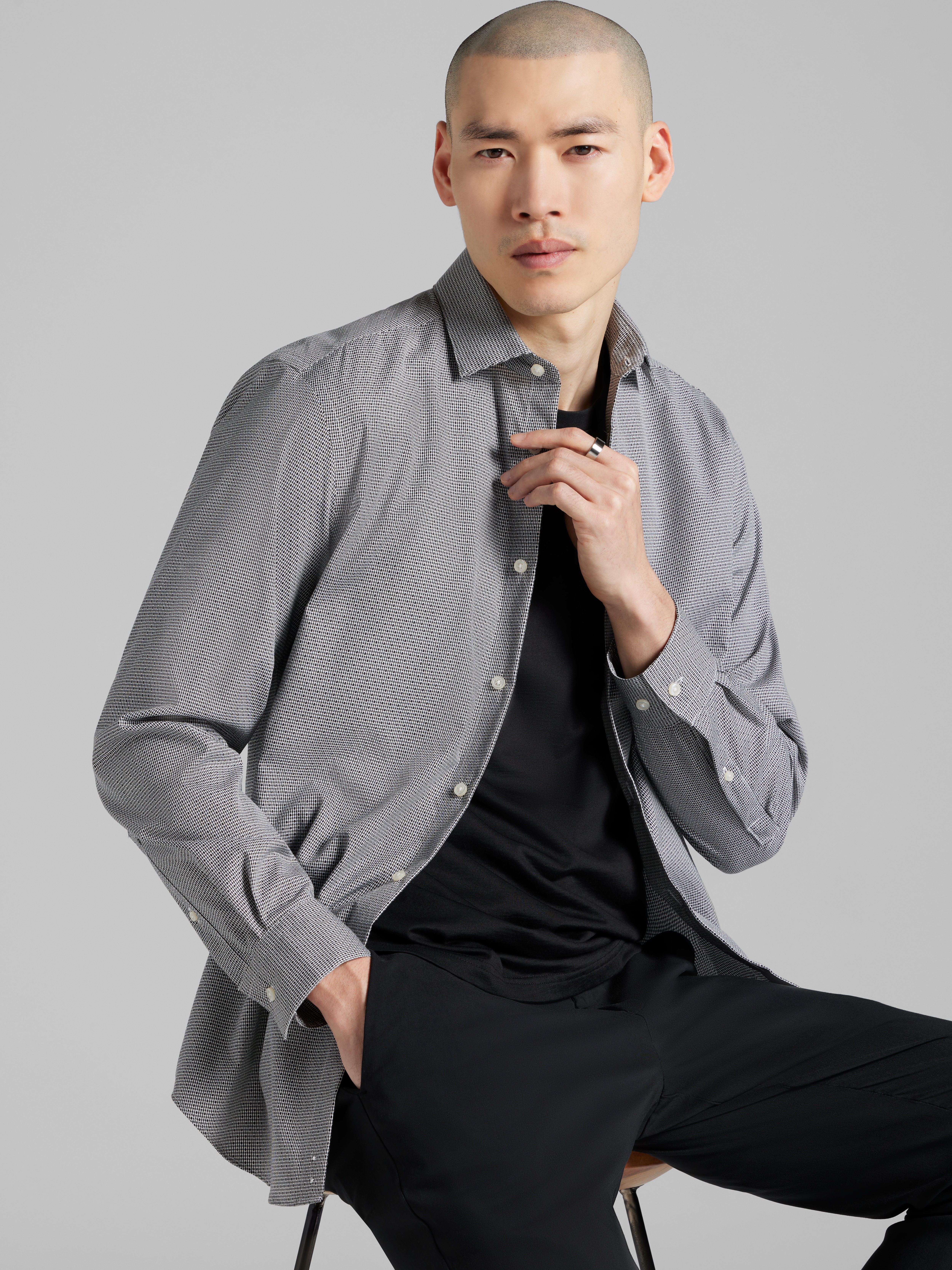 Slim Fit Ultra Performance Stretch Dobby Check Dress Shirt