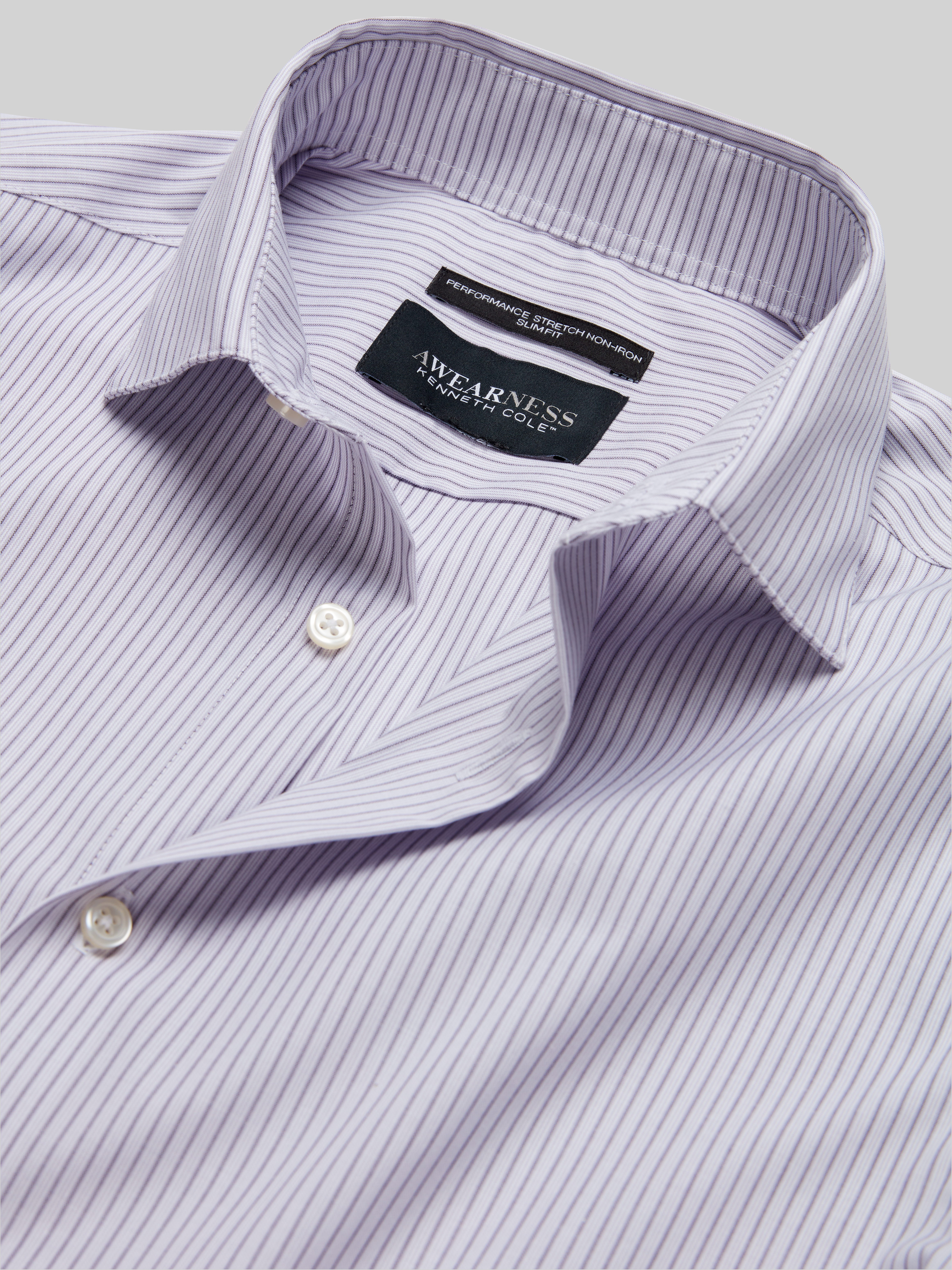 Slim Fit Ultra Performance Stretch Multistripe Dress Shirt