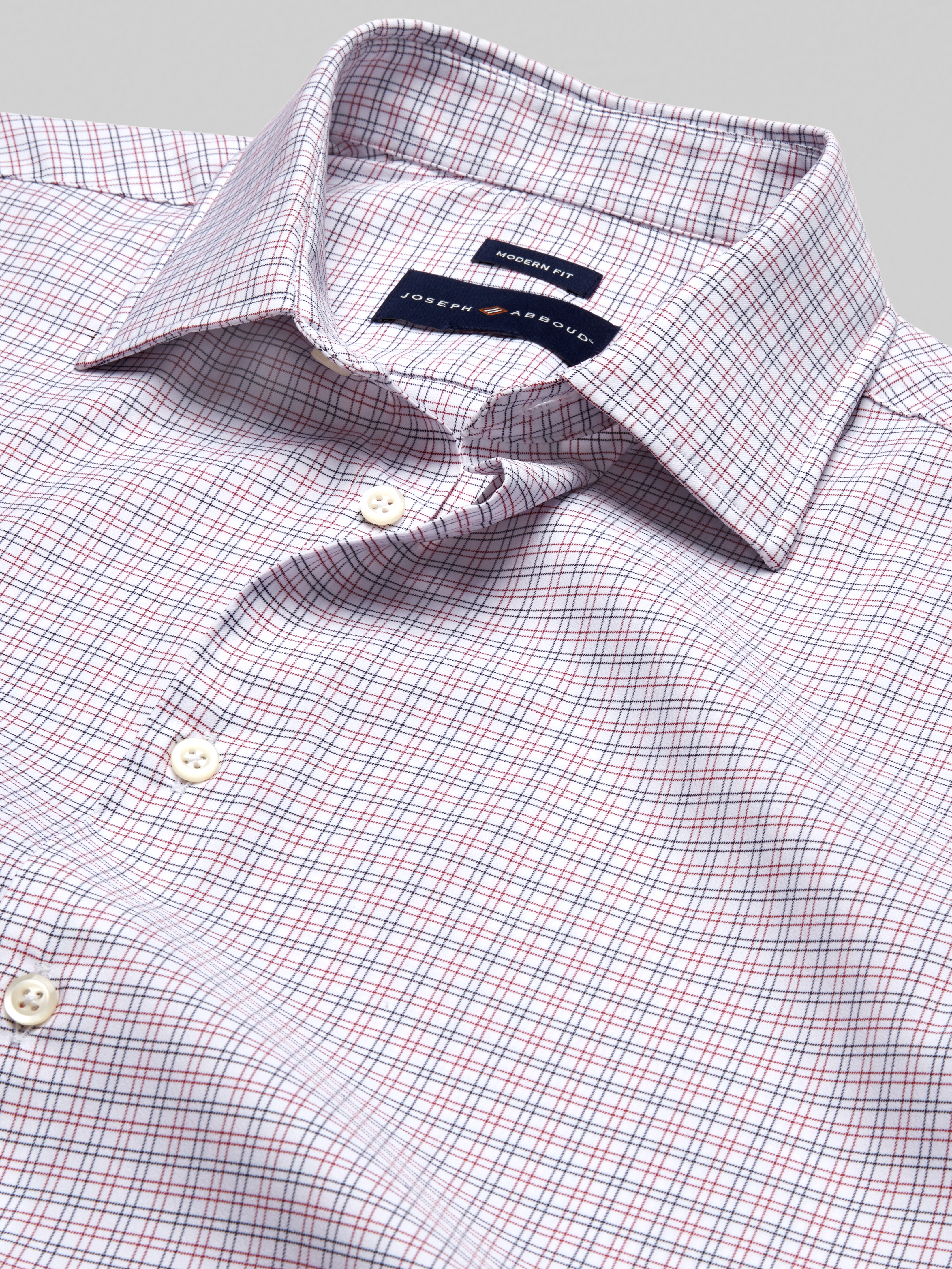 Modern Fit Performance Small Plaid Dress Shirt
