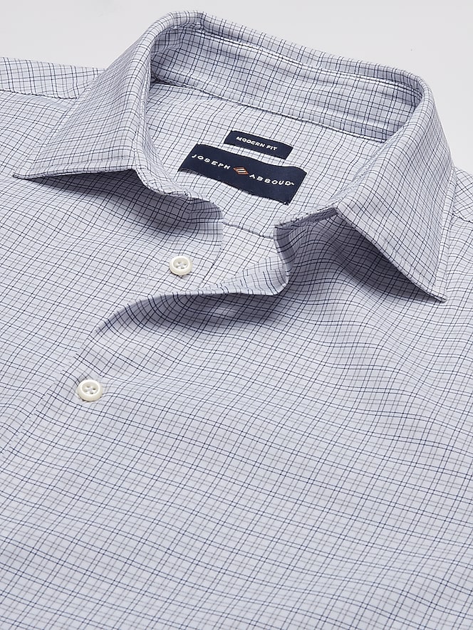 Joseph Abboud Modern Fit Performance Small Plaid Dress Shirt