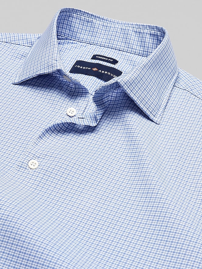 Joseph Abboud Modern Fit Performance Small Plaid Dress Shirt