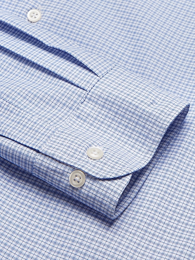 Joseph Abboud Modern Fit Performance Small Plaid Dress Shirt