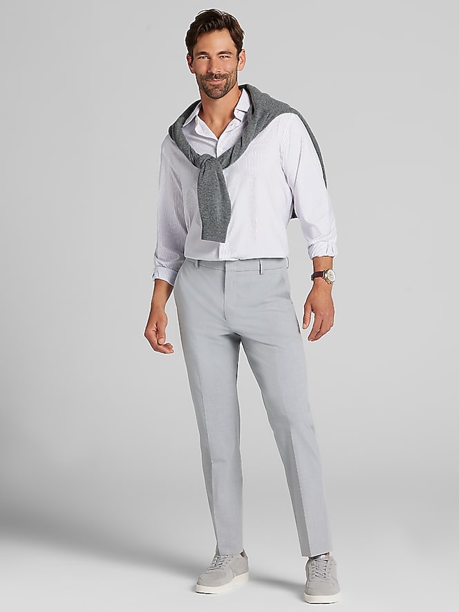 Joseph Abboud Modern Fit Performance Stripe Dress Shirt