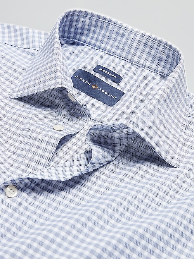 Joseph Abboud Modern Fit Performance Multi Plaid 4-Way Stretch Dress Shirt