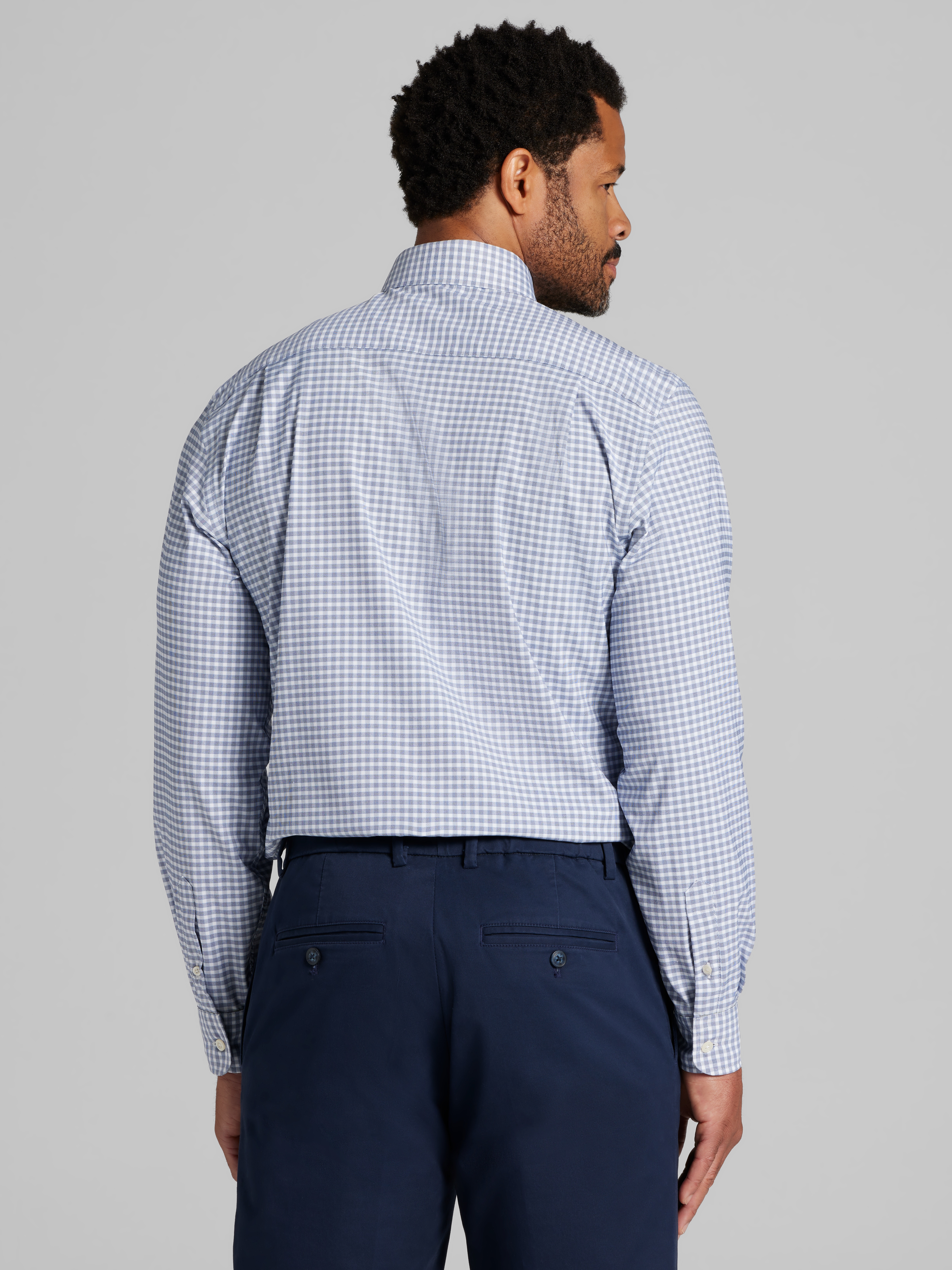 Modern Fit Performance Multi Plaid 4-Way Stretch Dress Shirt