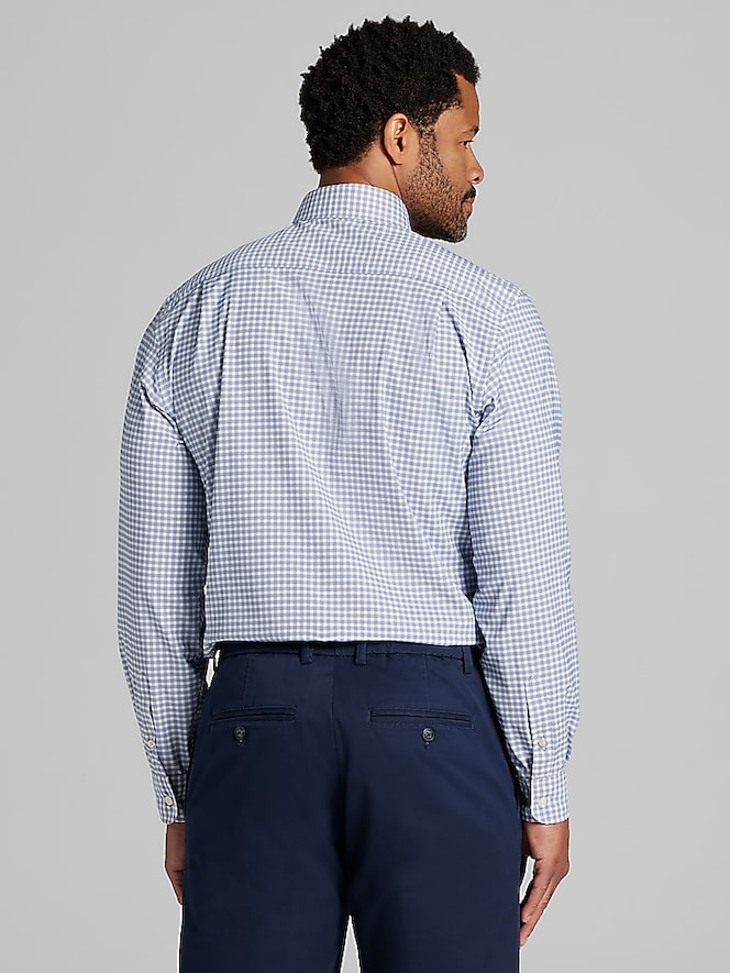 Joseph Abboud Modern Fit Performance Multi Plaid 4-Way Stretch Dress Shirt