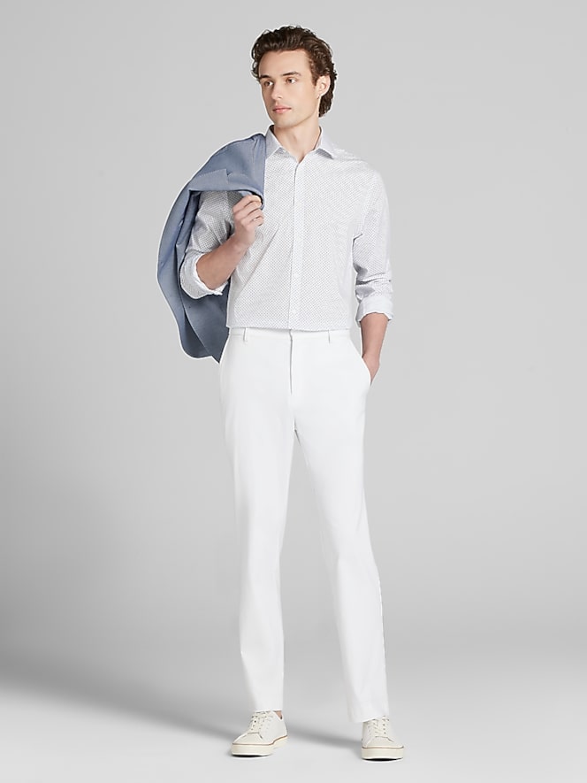 Egara Skinny Fit Diamond Pattern Dress Shirt